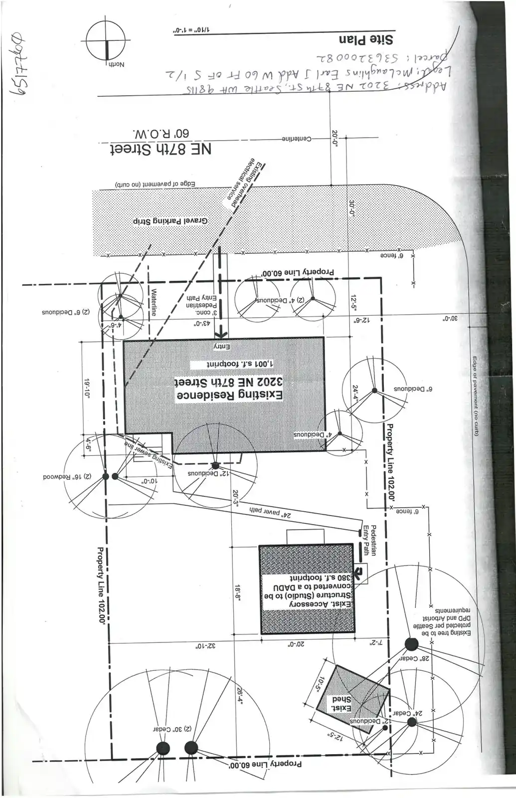 Site plan for 3202 NE 87th St