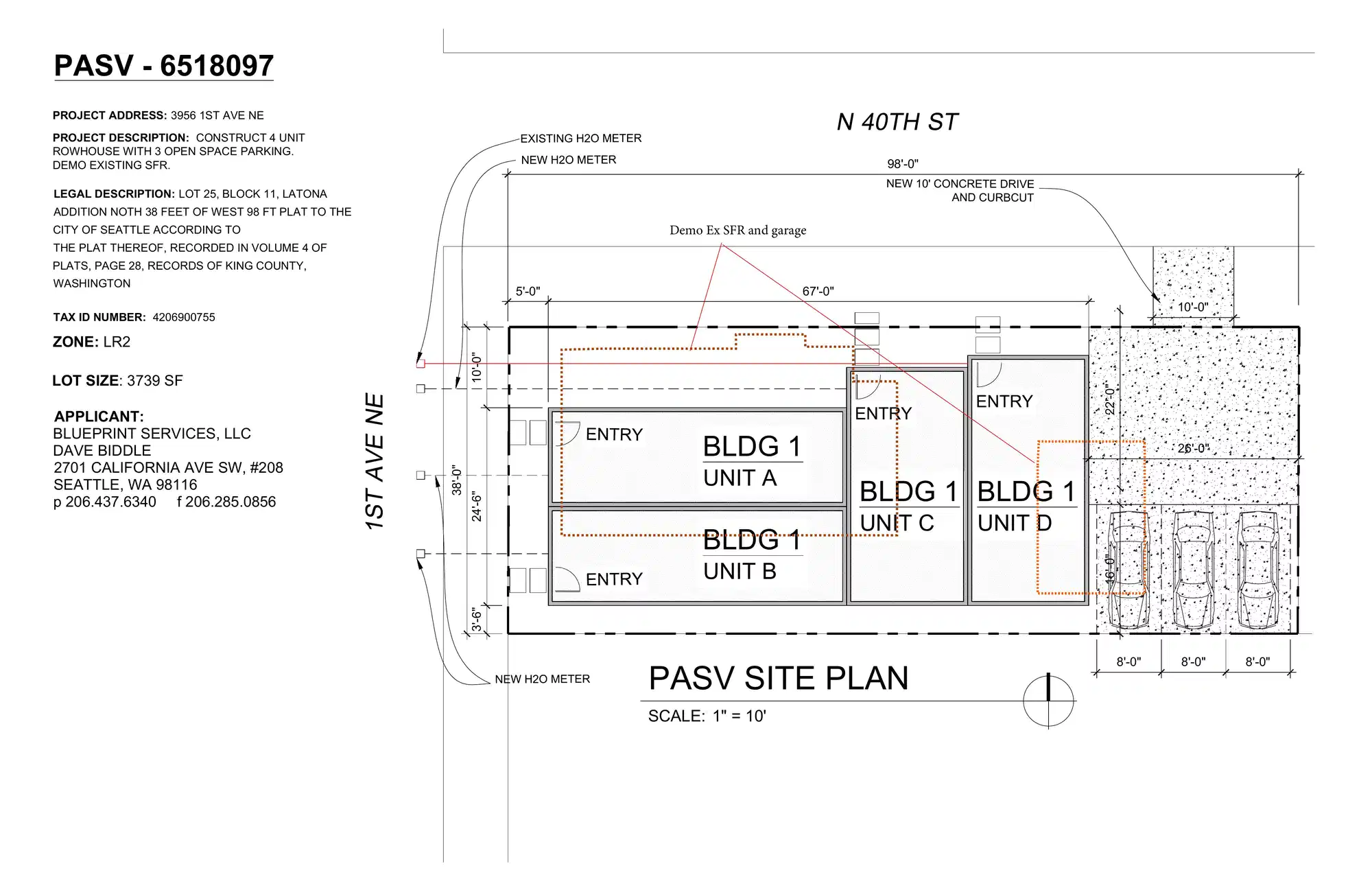 Site plan for 103 NE 40th St