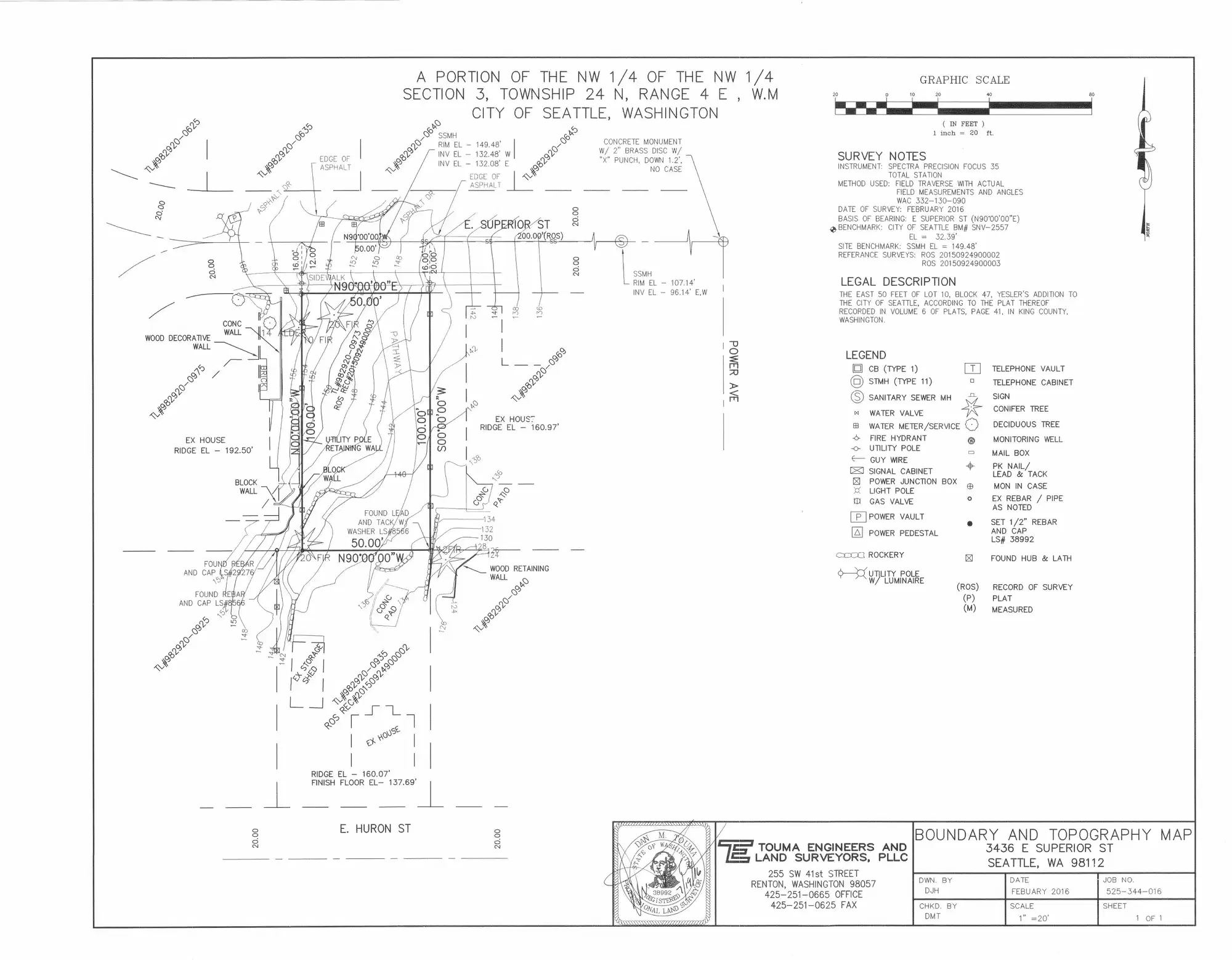 Site plan for 3431 E Superior St