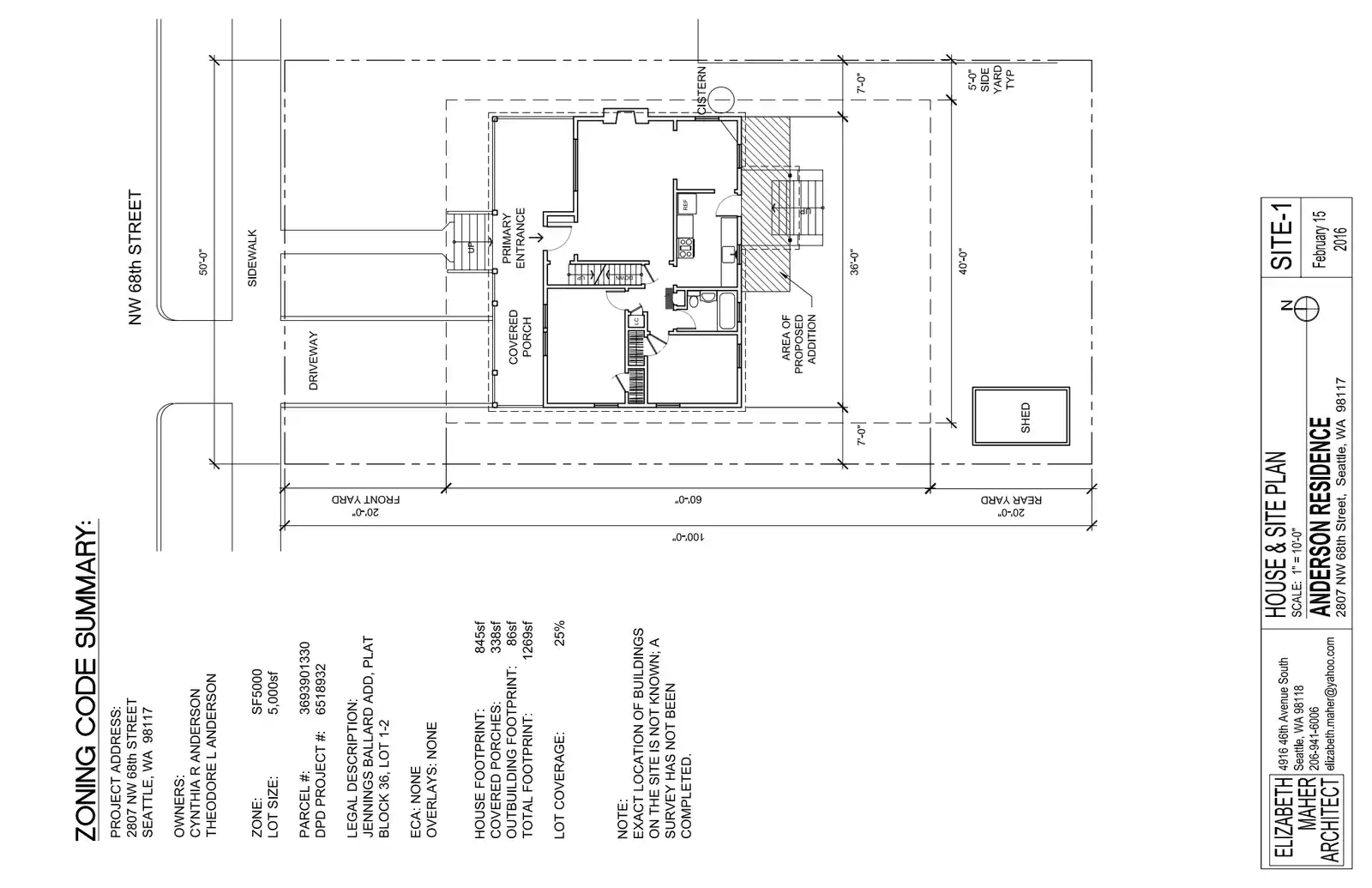 Site plan for 2807 NW 68th St