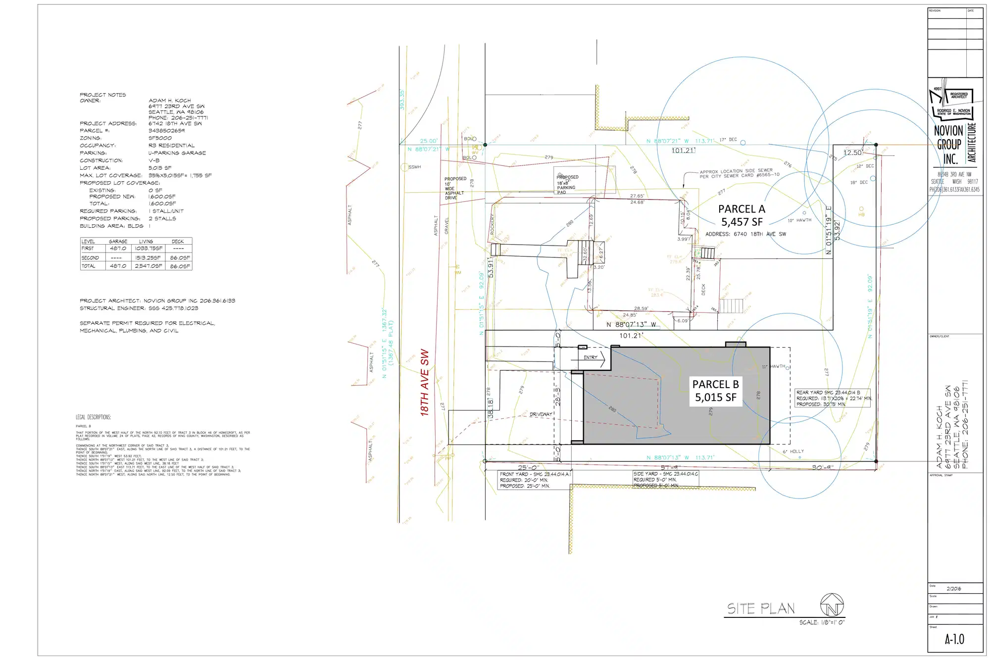 Site plan for 6742 18th Ave SW