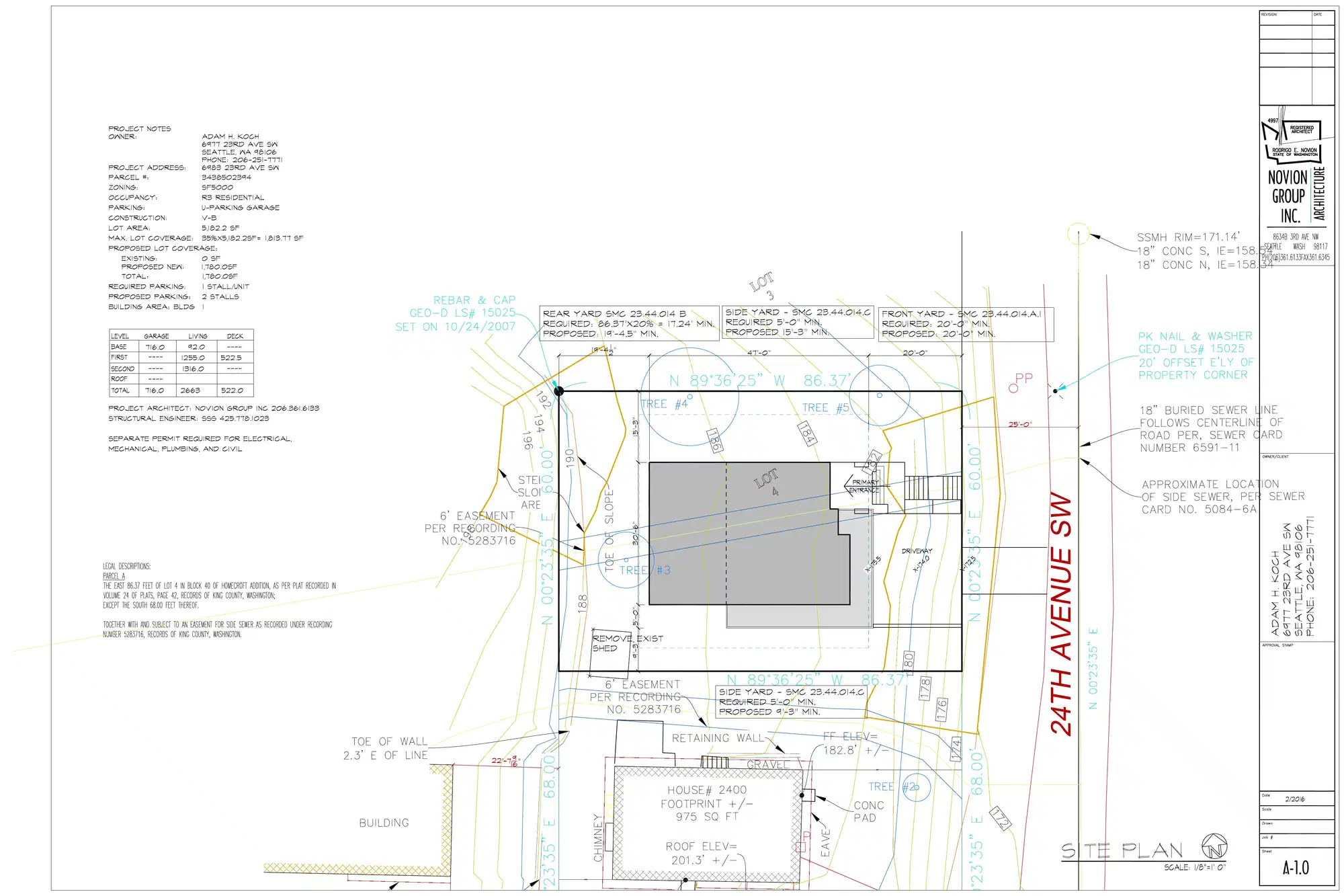 Site plan for 6983 24th Ave SW