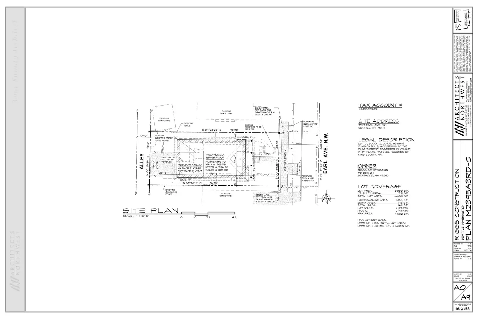 Site plan for 7737 Earl Ave NW
