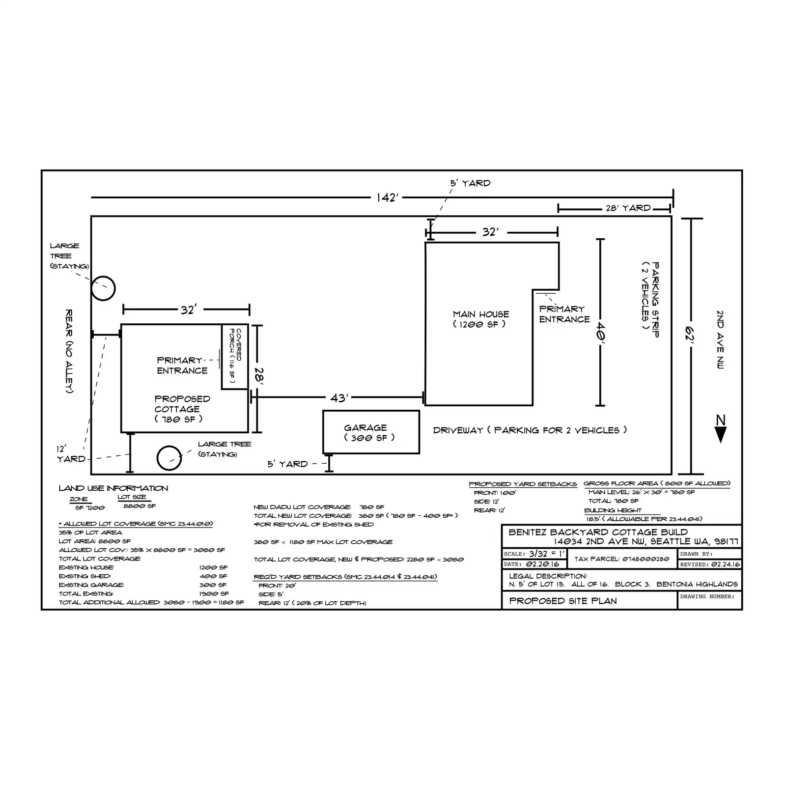 Site plan for 14034 2nd Ave NW