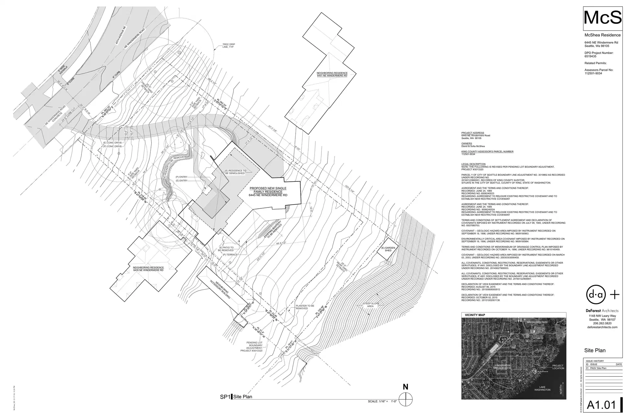 Site plan for 6445 NE Windermere Rd