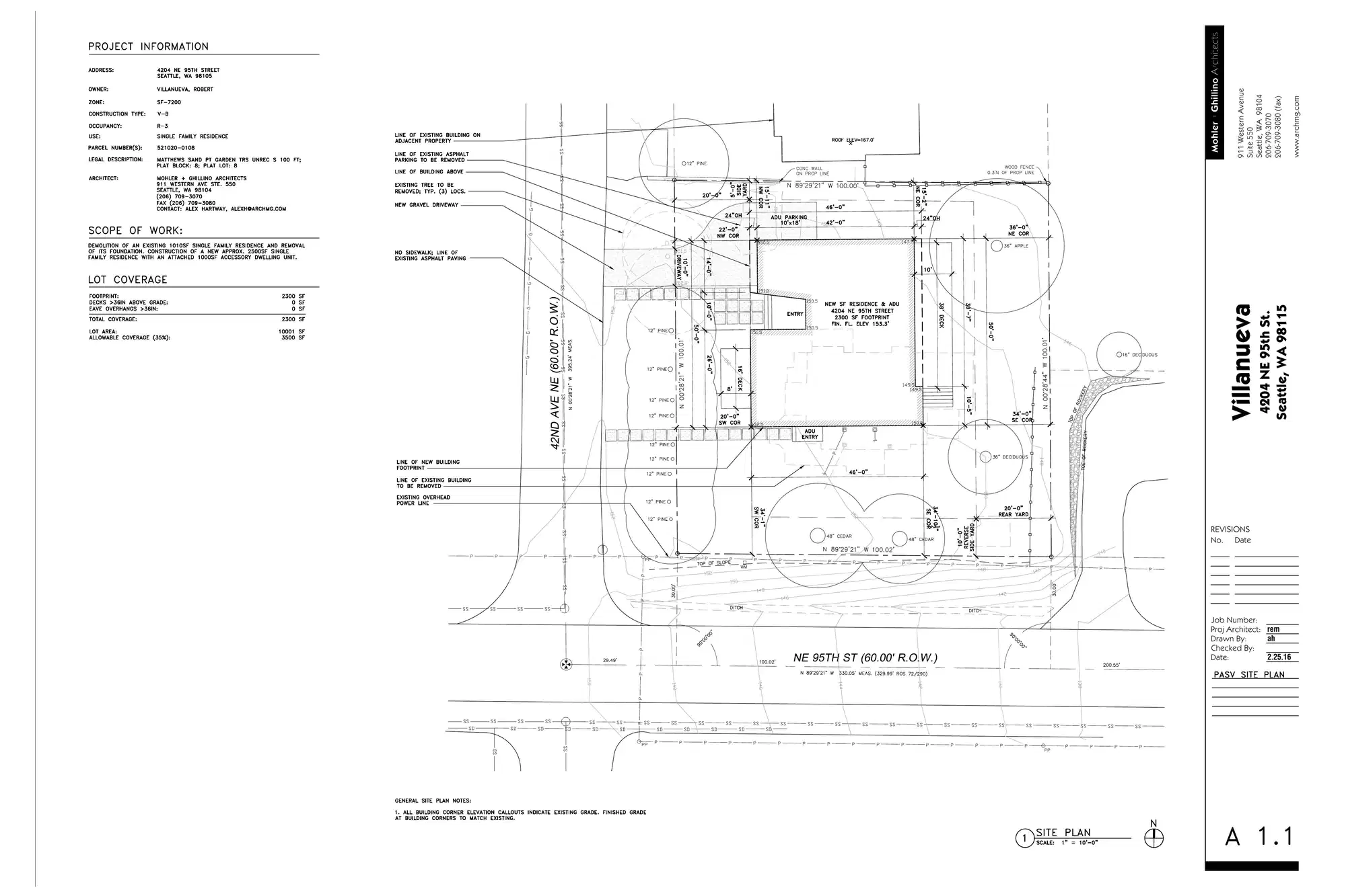 Site plan for 9502 42nd Ave NE