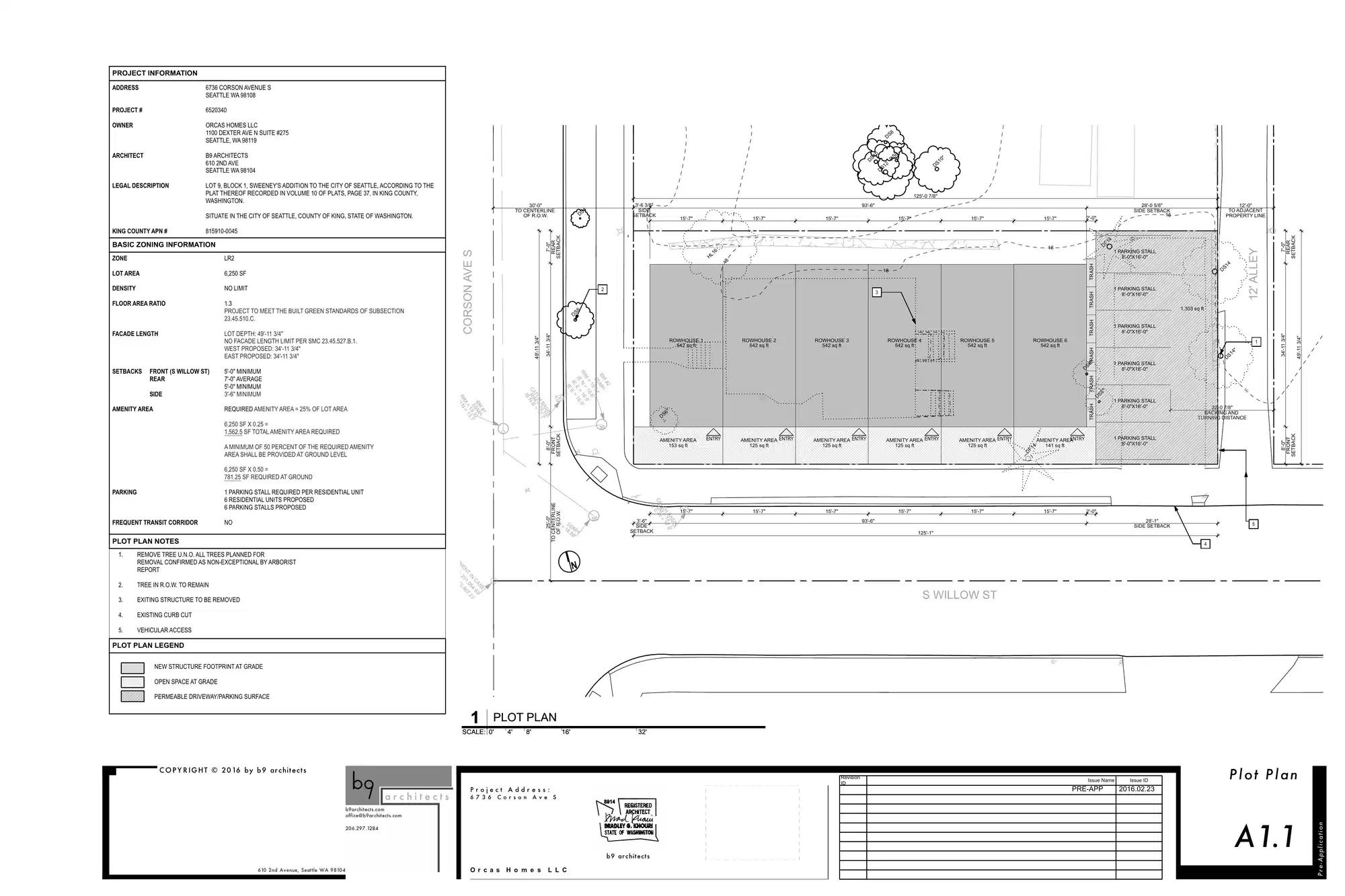 Site plan for 6736 Corson Ave S