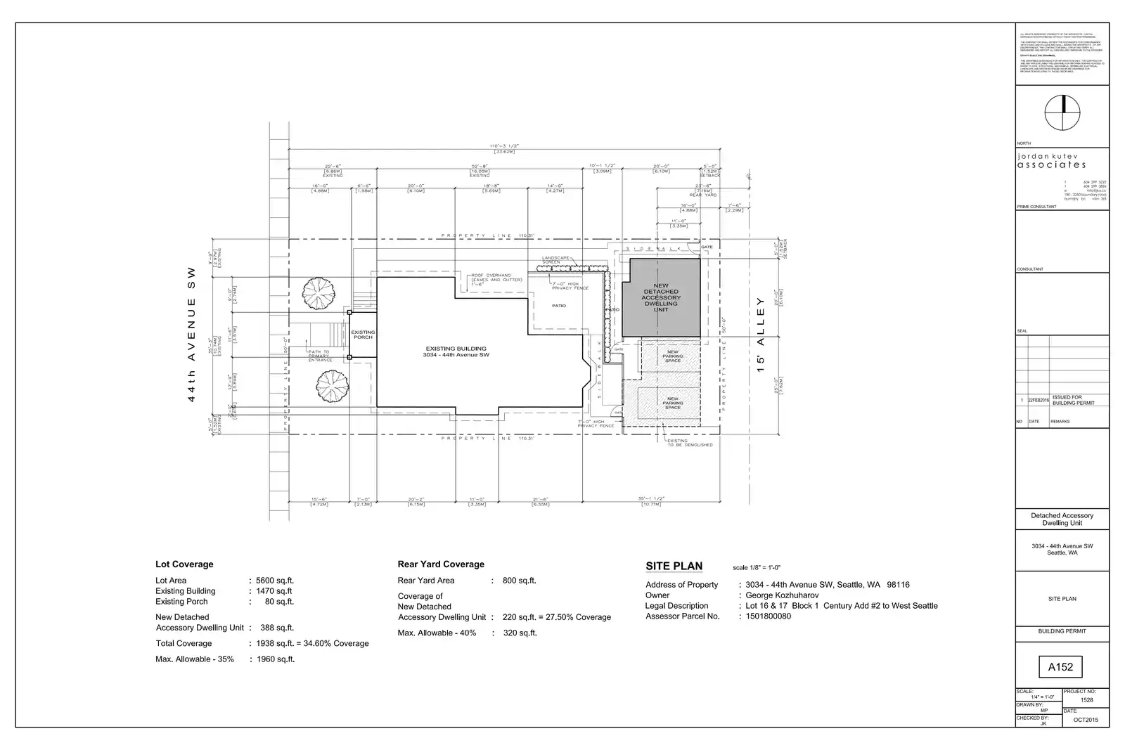 Site plan for 3034 44th Ave SW