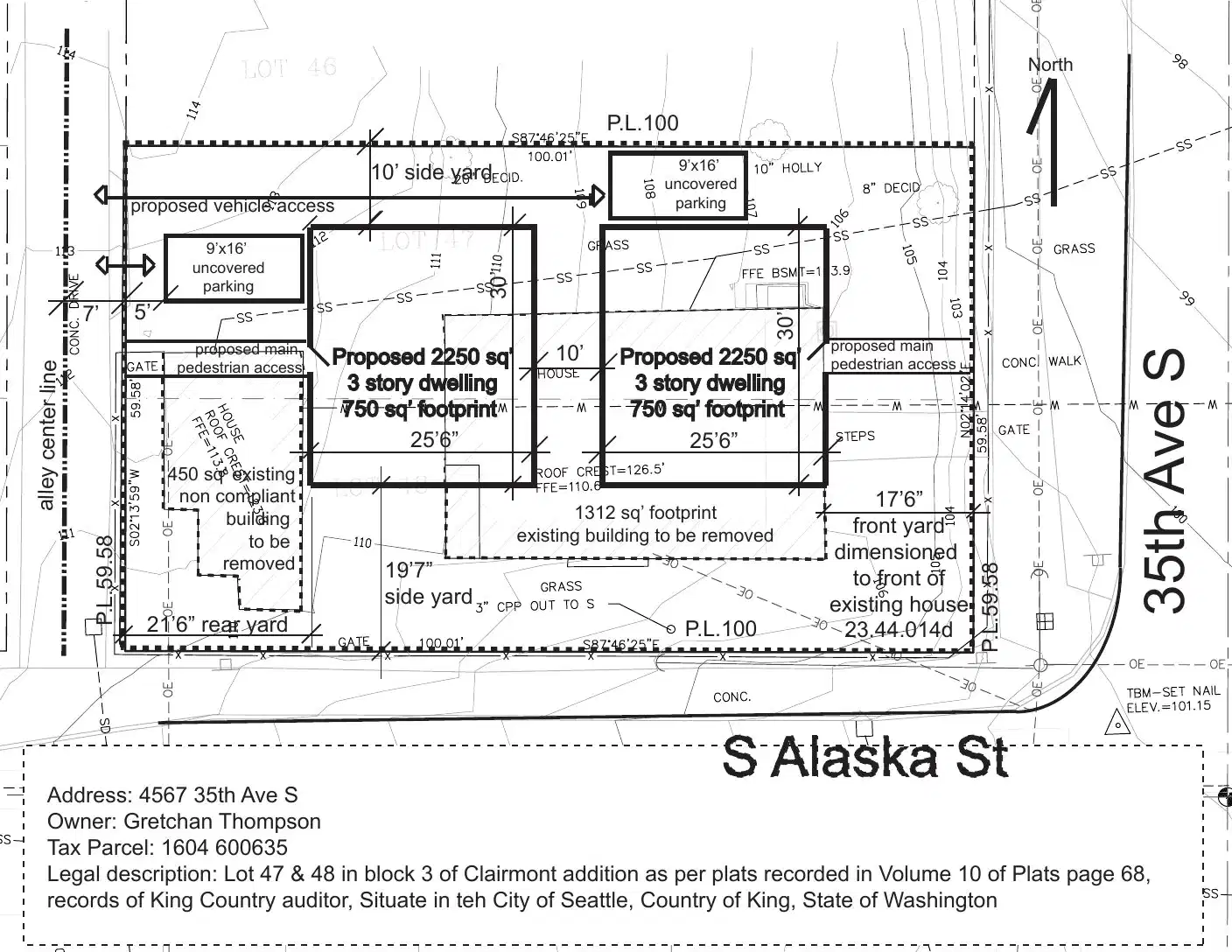 Site plan for 4567 35th Ave S