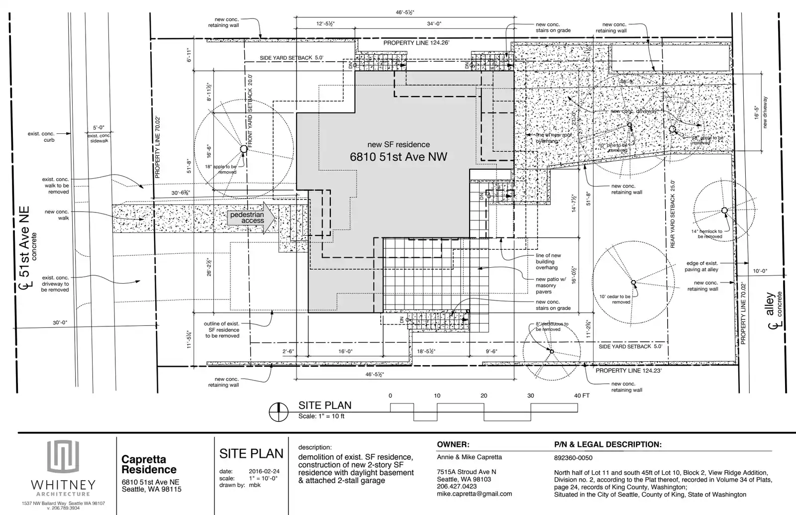 Site plan for 6810 51st Ave NE