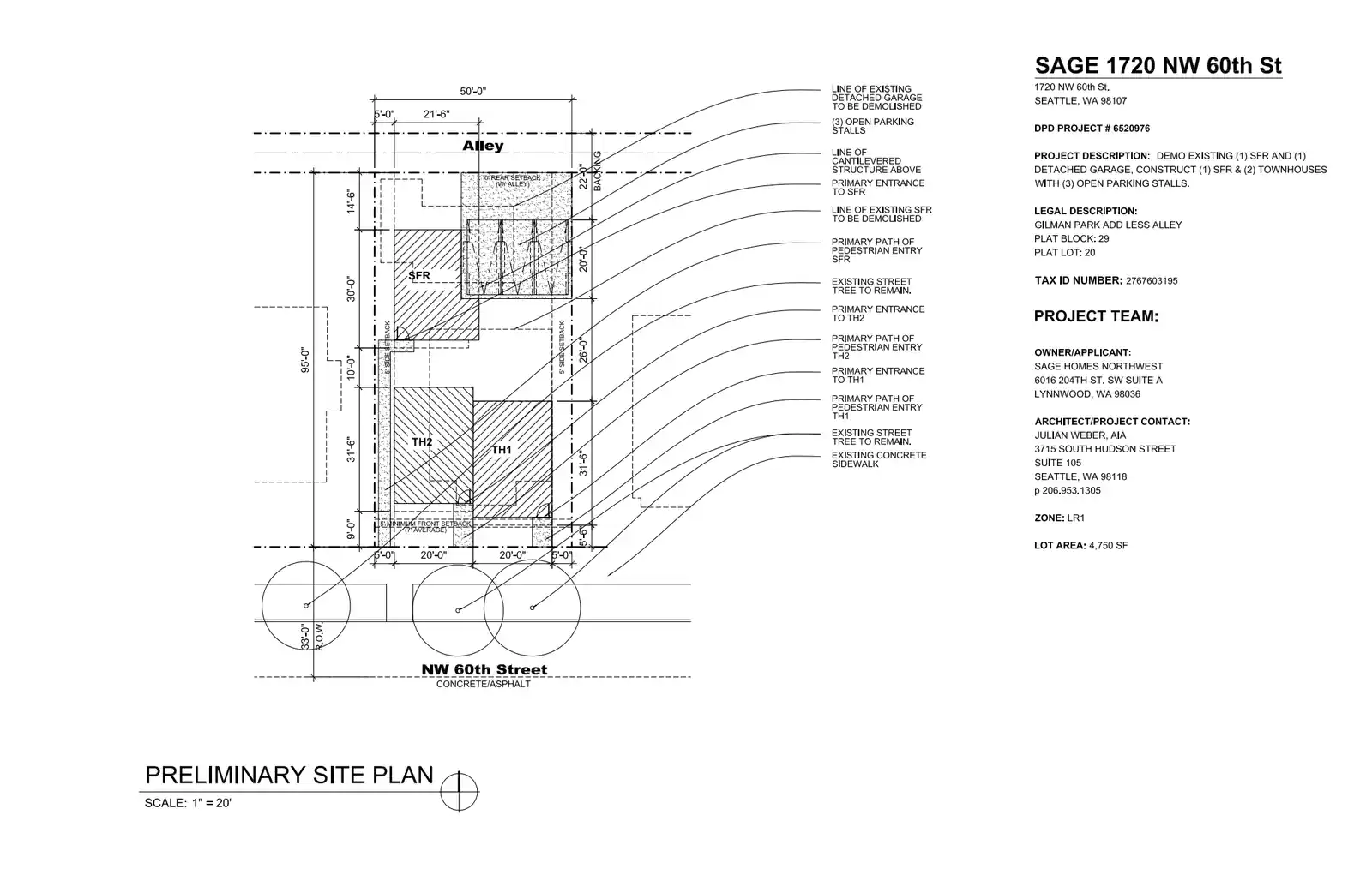 Site plan for 1718 NW 60th St