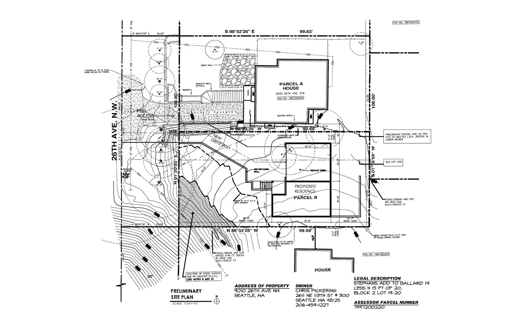 Site plan for 9010 26th Ave NW