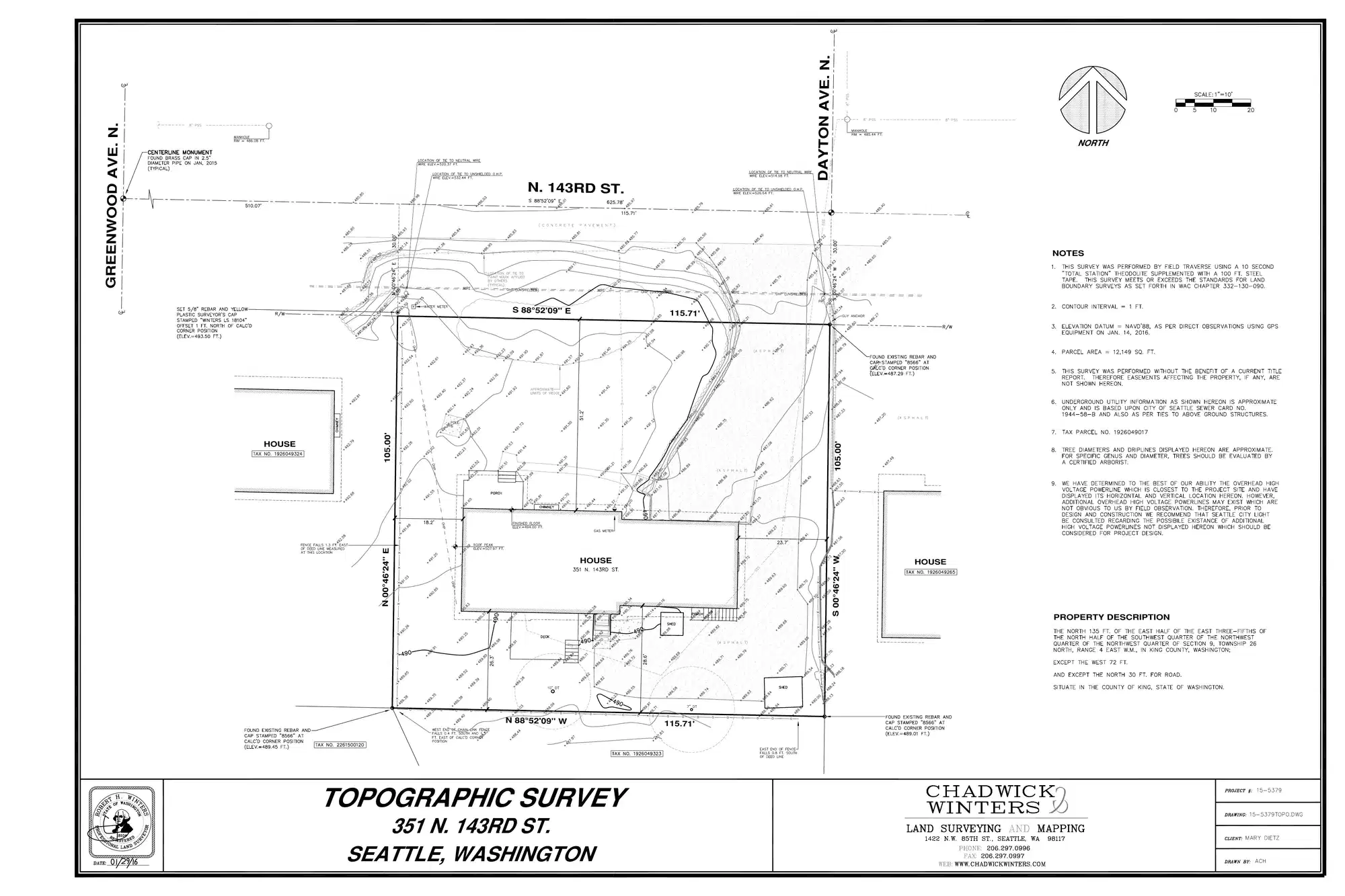 Site plan for 351 N 143rd St
