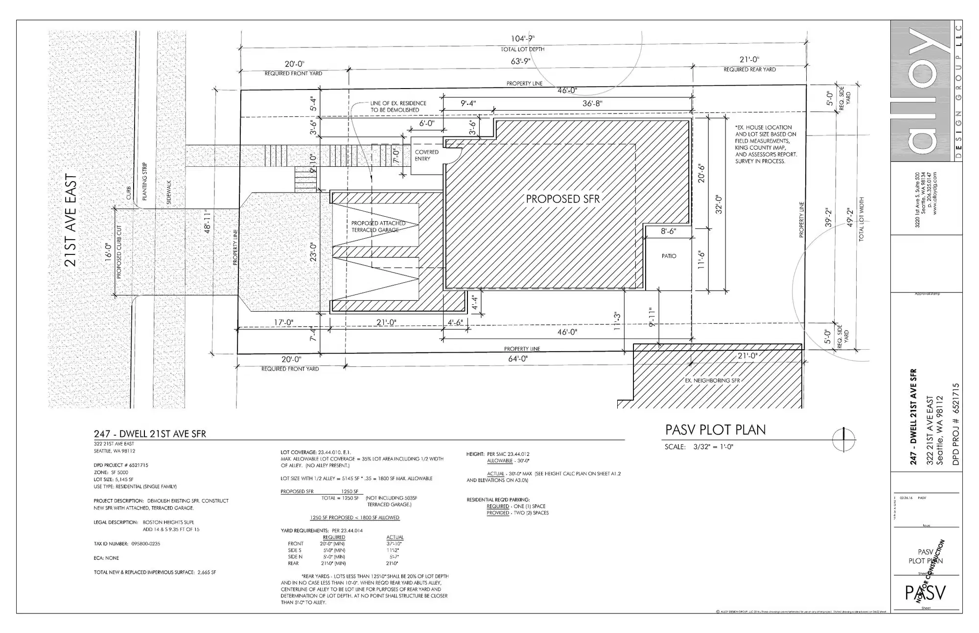 Site plan for 322 21st Ave E