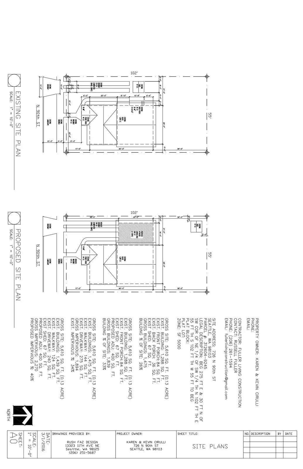 Site plan for 726 N 90th St