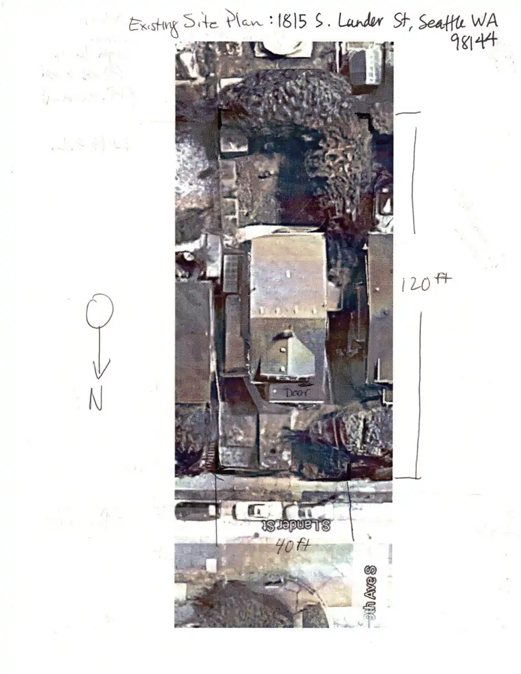 Site plan for 1815 S Lander St