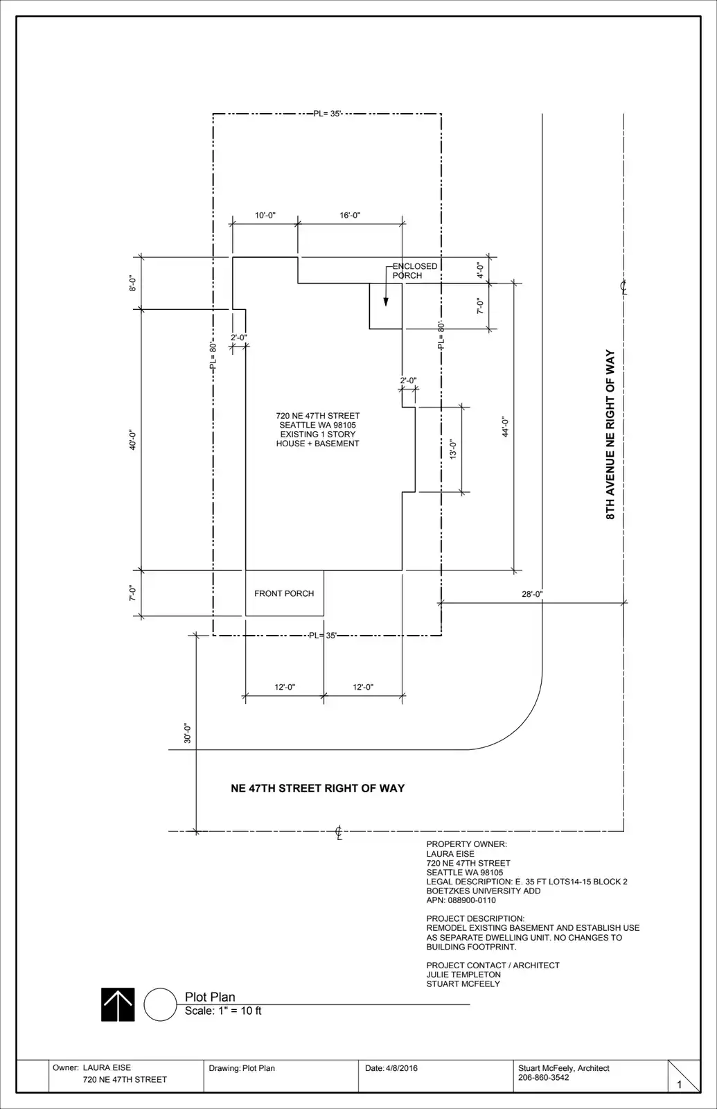 Site plan for 720 NE 47th St