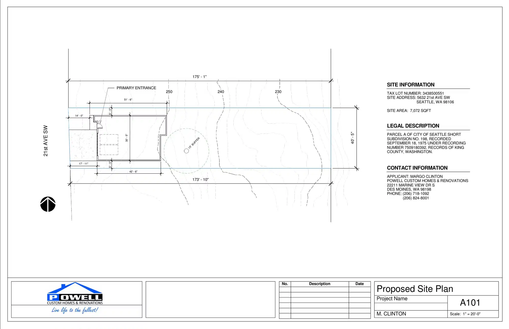 Site plan for 5632 21st Ave SW