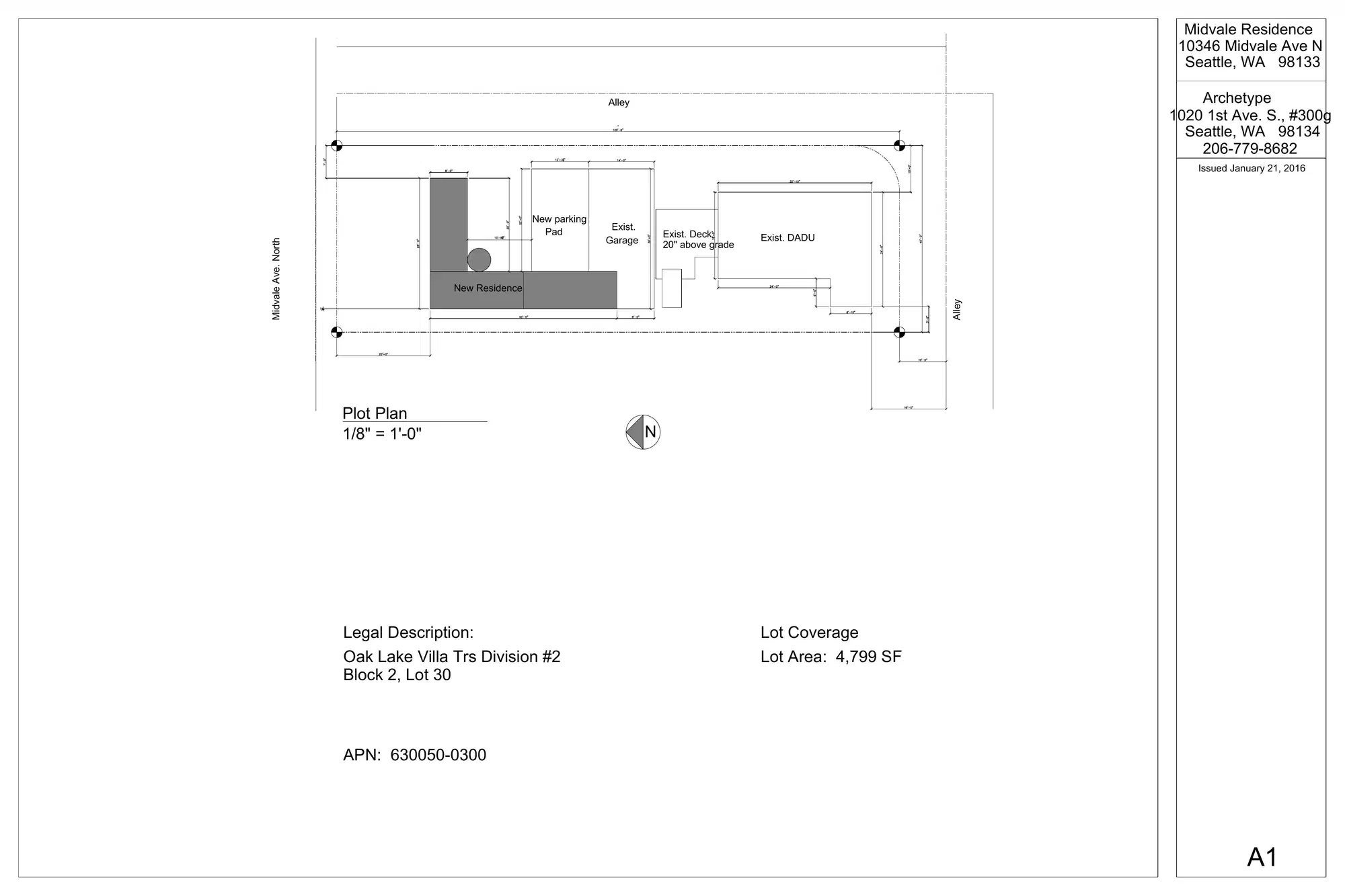 Site plan for 10346 Midvale Ave N