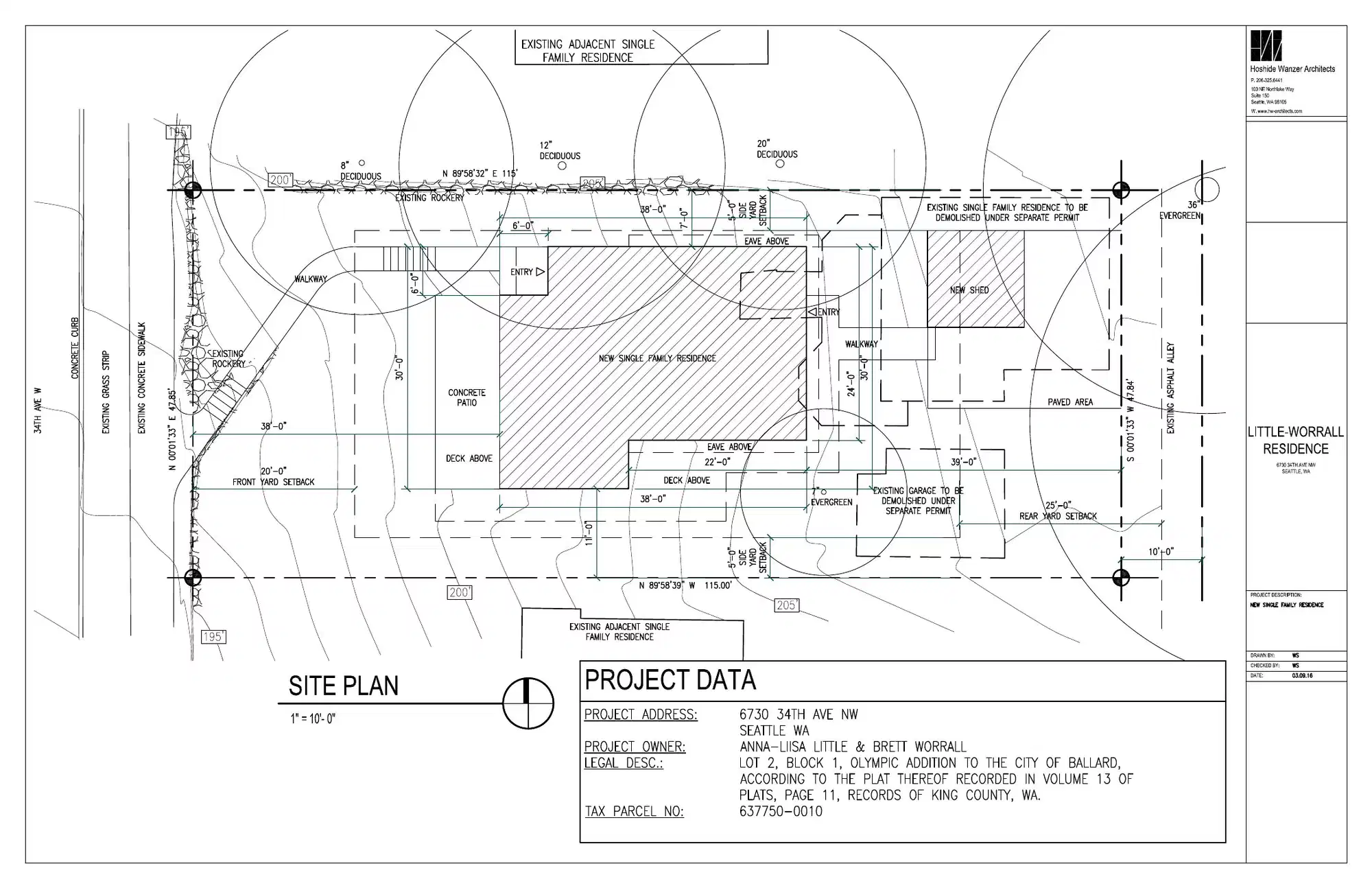 Site plan for 6730 34th Ave NW