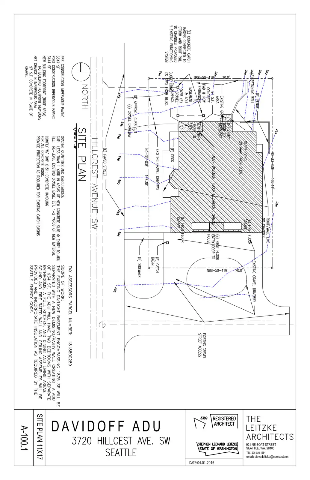 Site plan for 3720 Hillcrest Ave SW