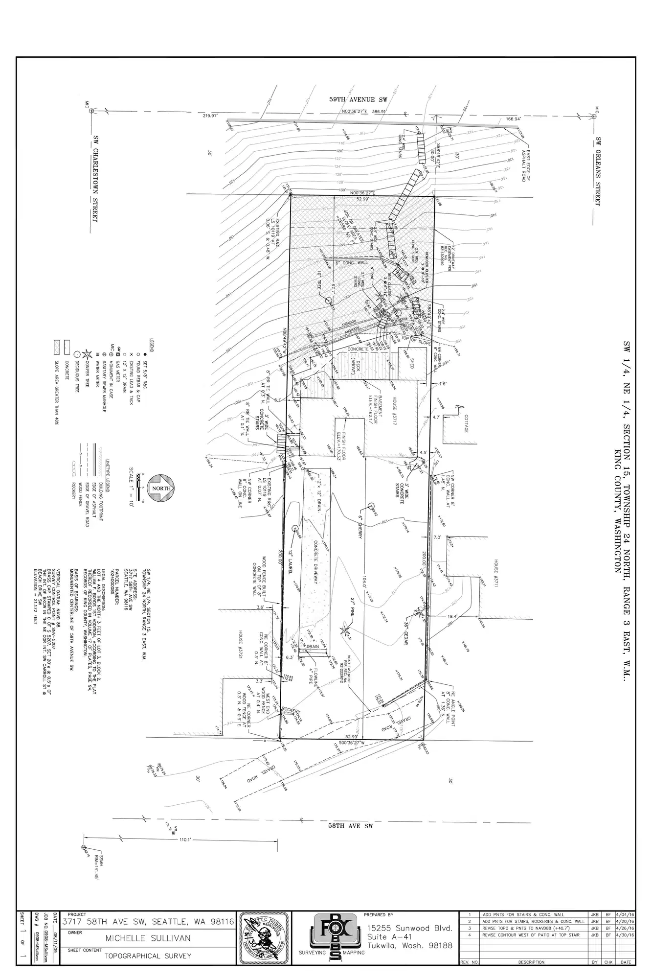 Site plan for 3717 58th Ave SW