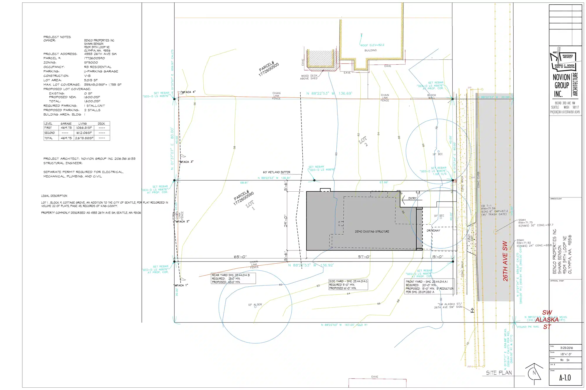 Site plan for 4553 26th Ave SW