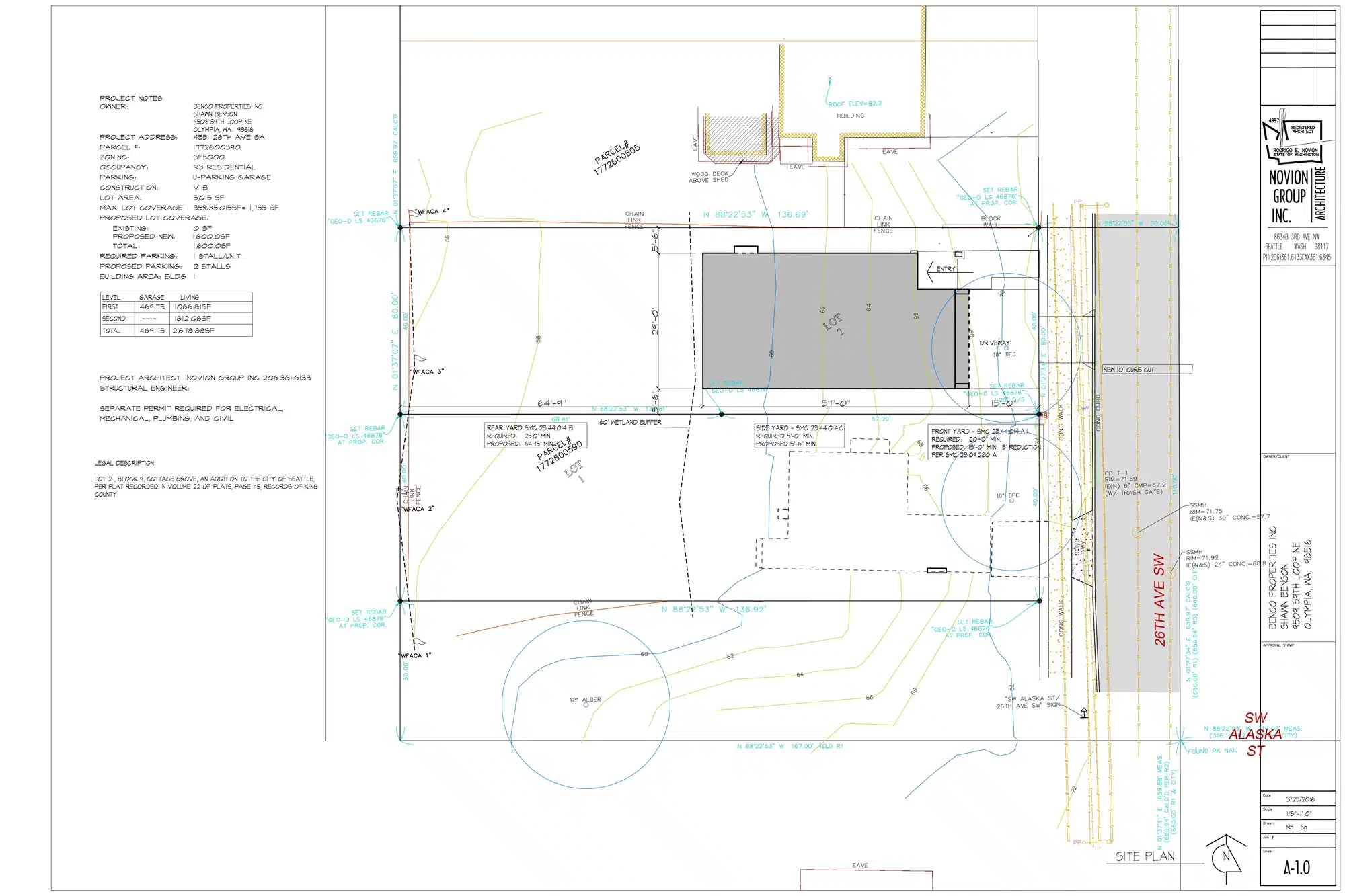 Site plan for 4551 26th Ave SW