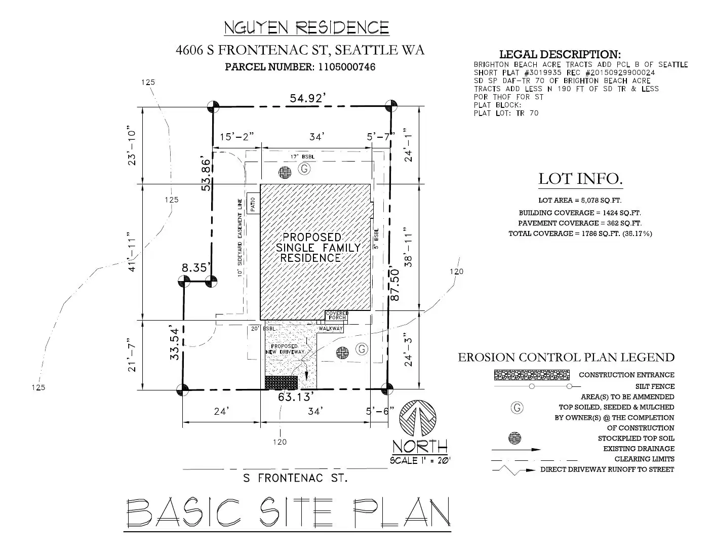 Site plan for 4606 S Frontenac St