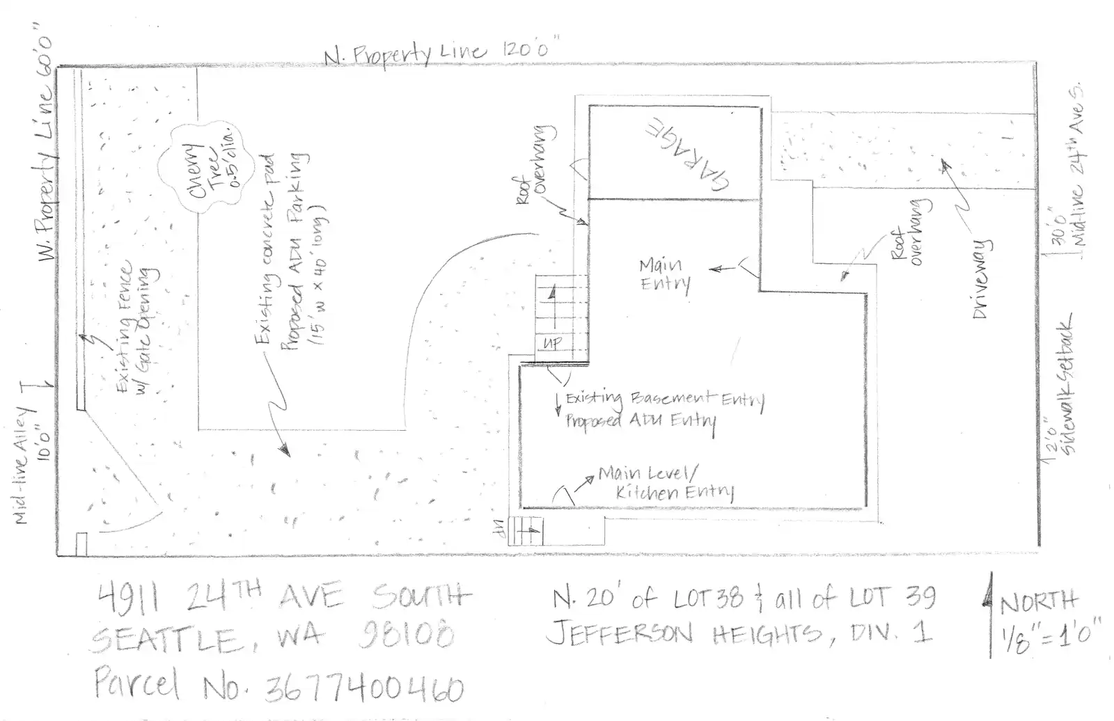 Site plan for 4911 24th Ave S