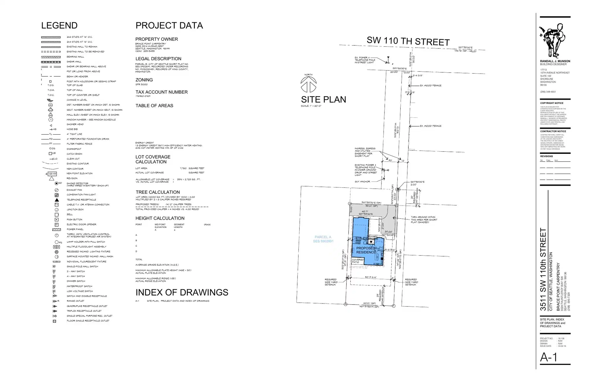 Site plan for 3511 SW 110th St