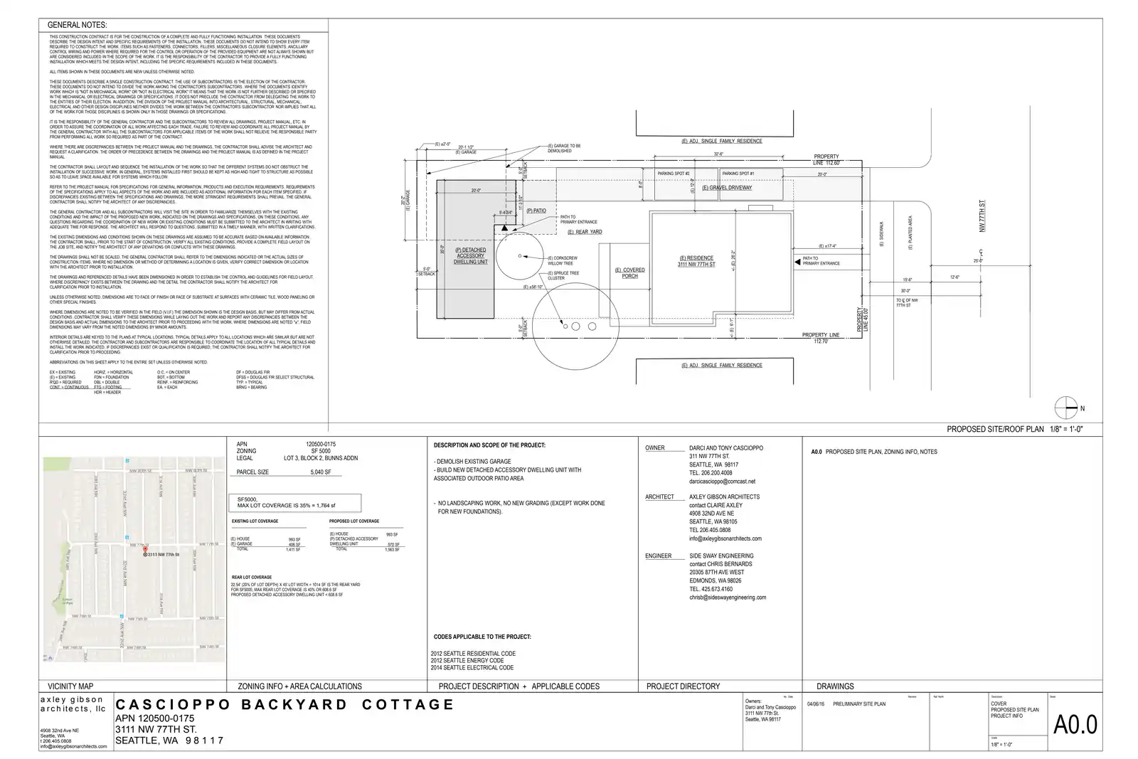 Site plan for 3111 NW 77th St