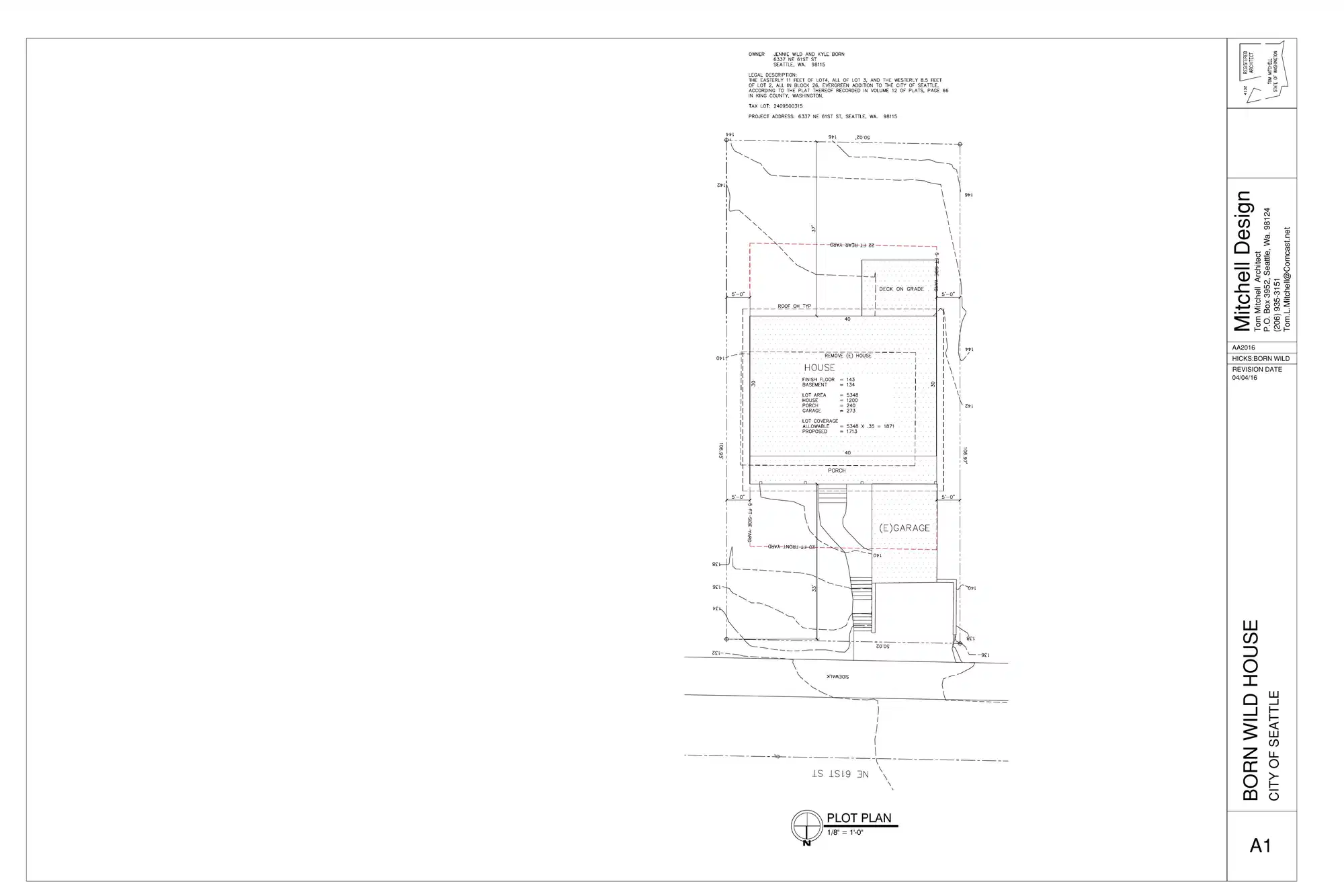 Site plan for 6337 NE 61st St