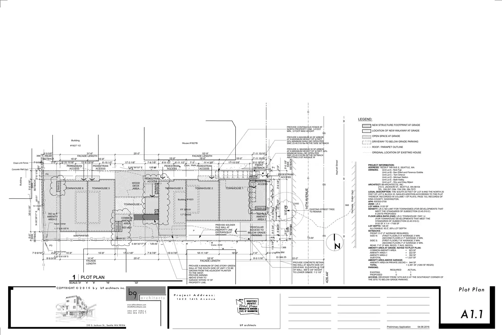 Site plan for 1623 14th Ave
