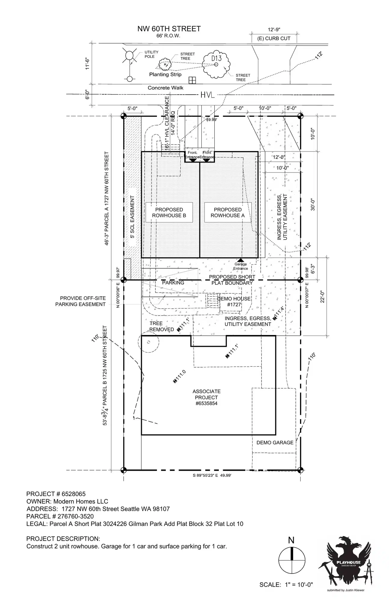 Site plan for 1727 NW 60th St
