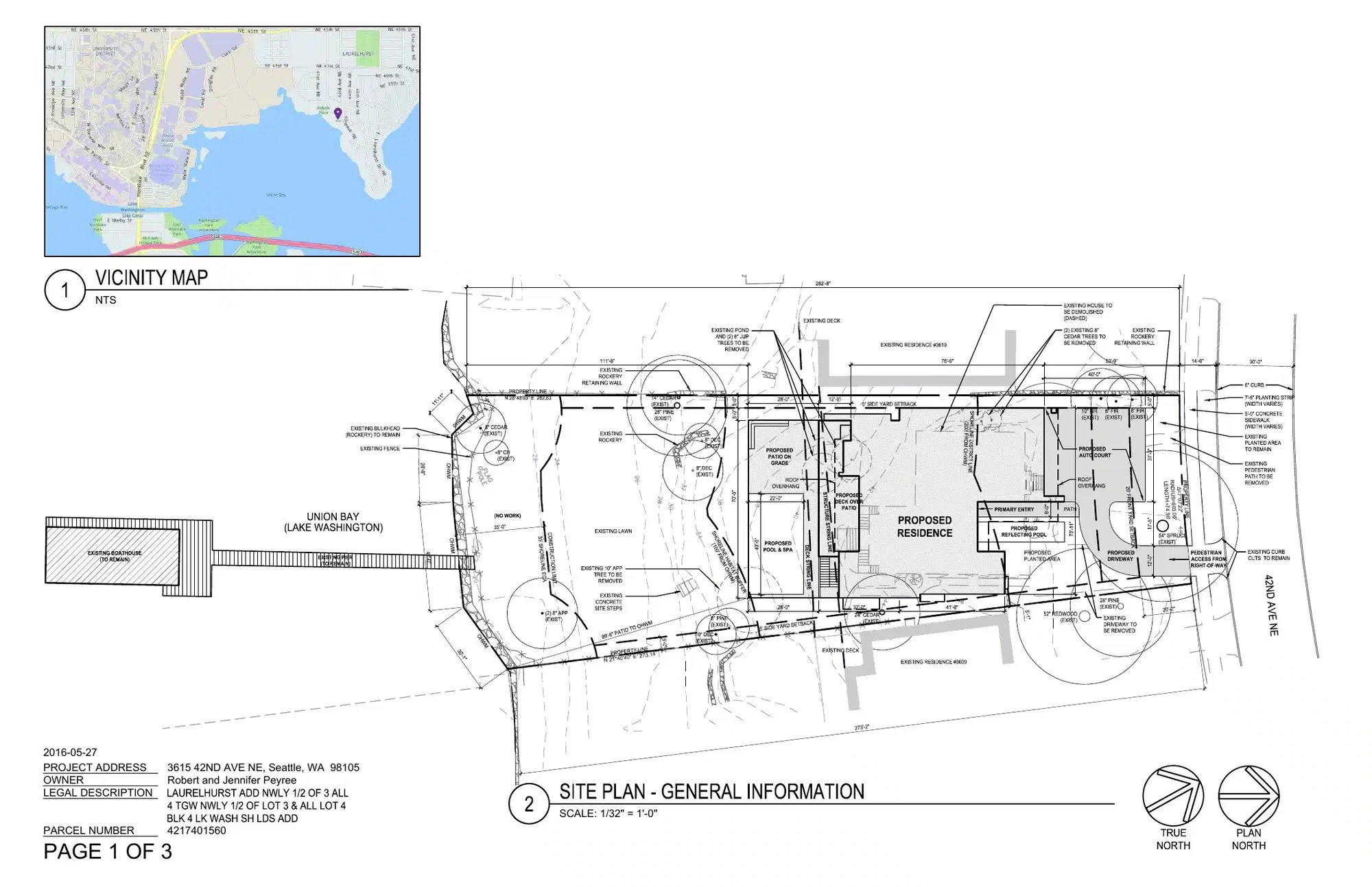Site plan for 3615 42nd Ave NE