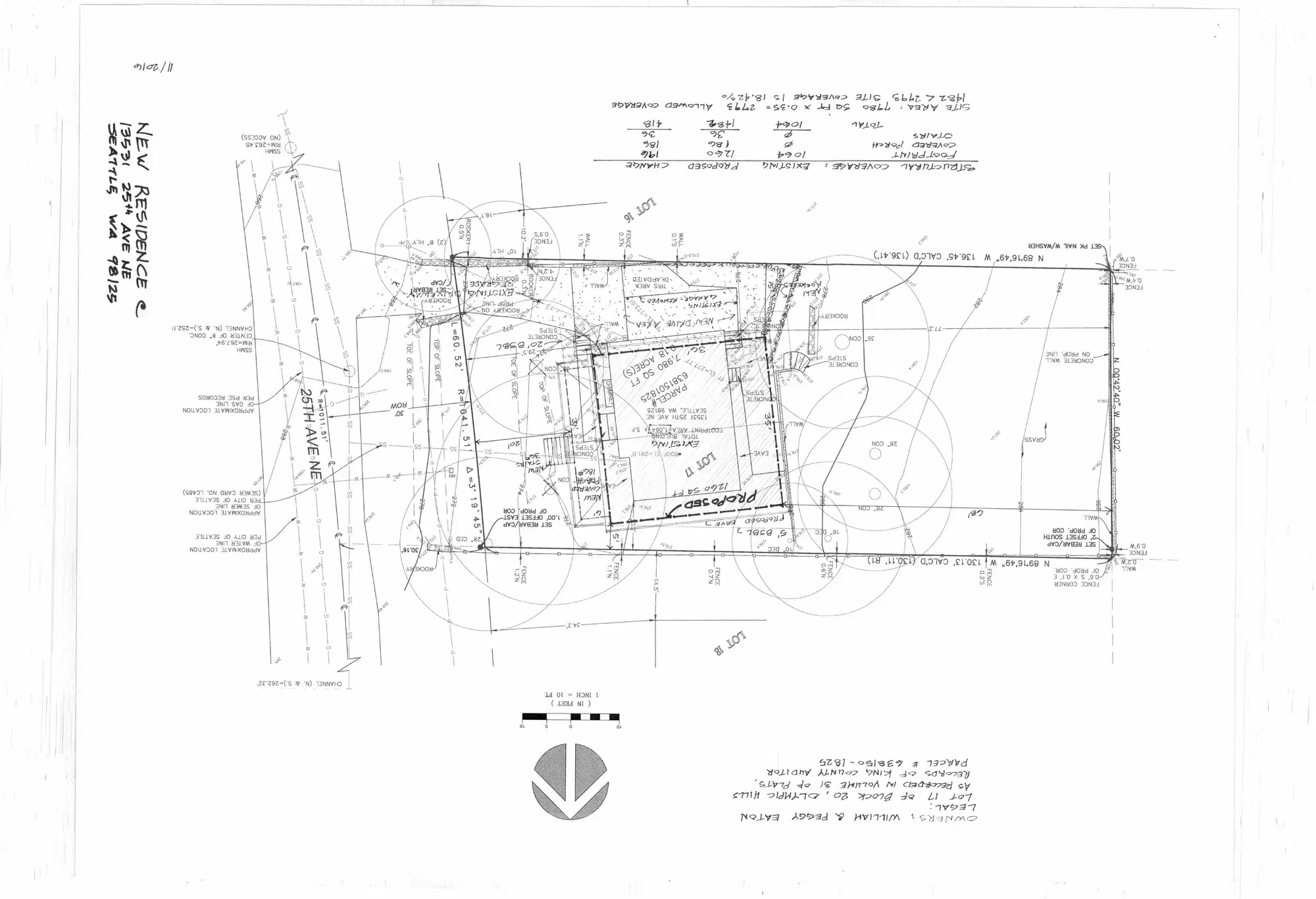 Site plan for 13531 25th Ave NE
