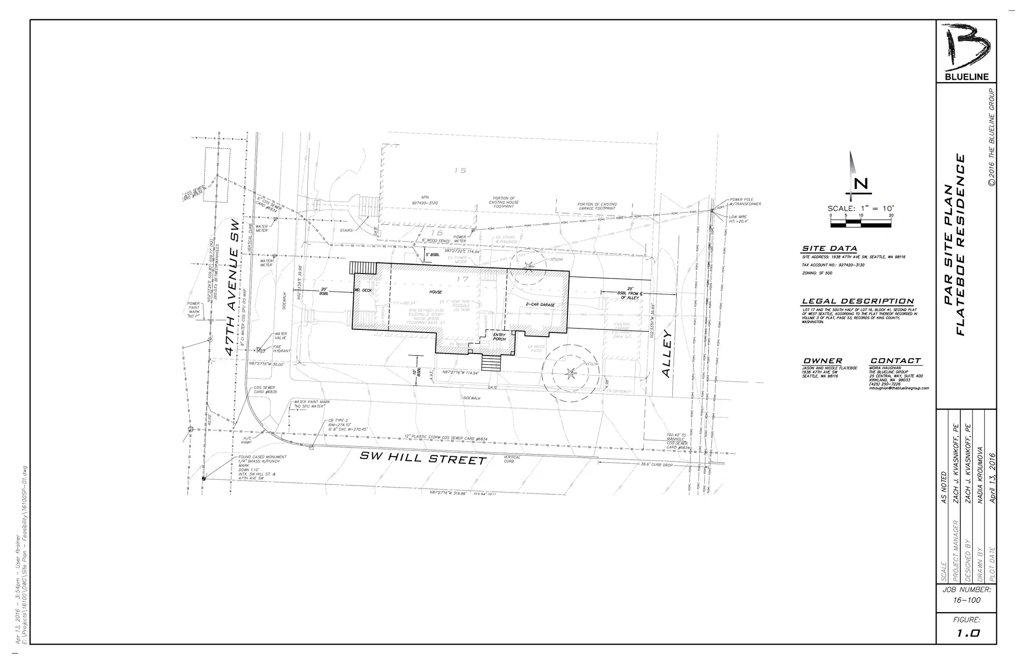 Site plan for 1938 47th Ave SW