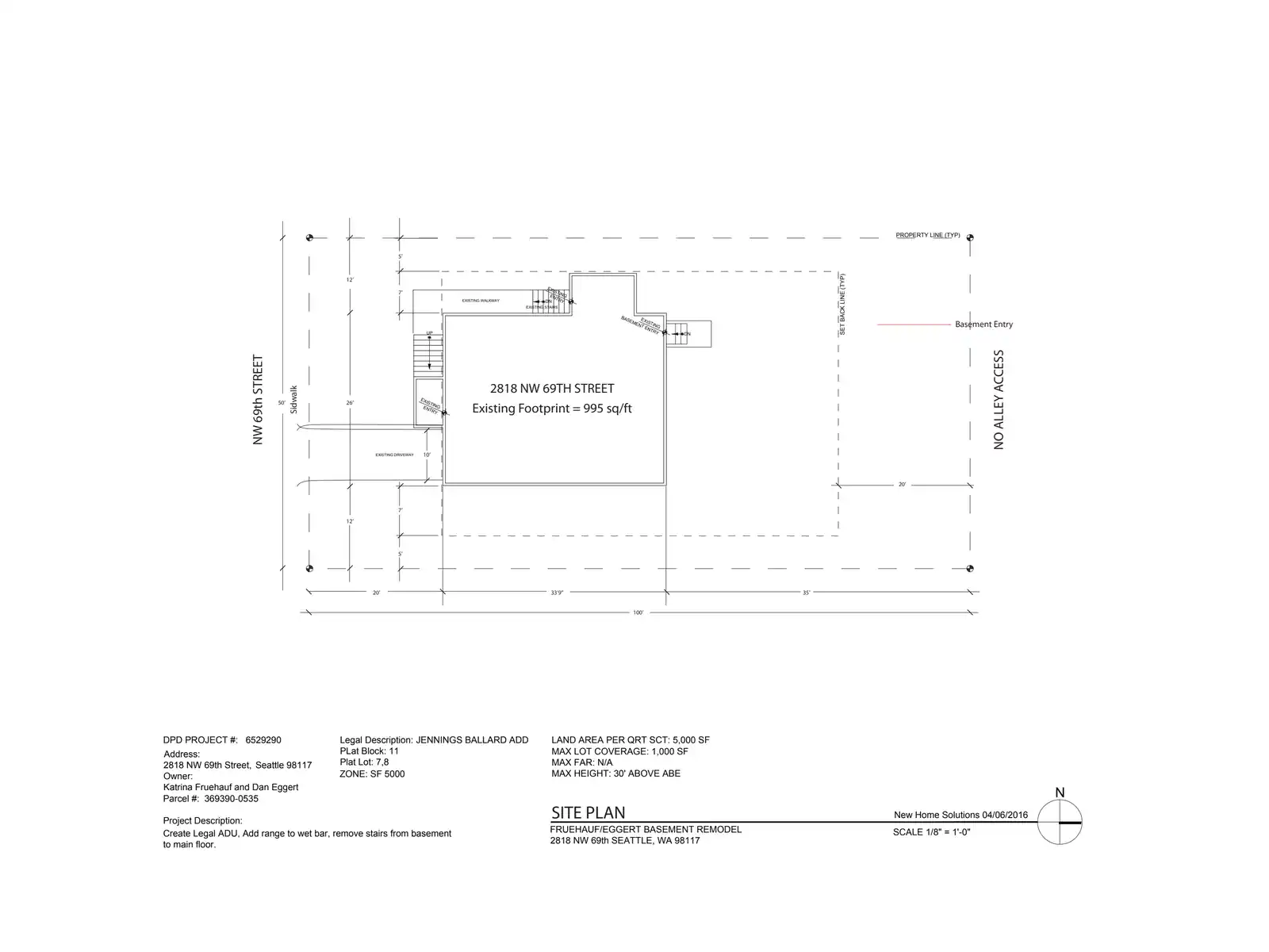 Site plan for 2818 NW 69th St