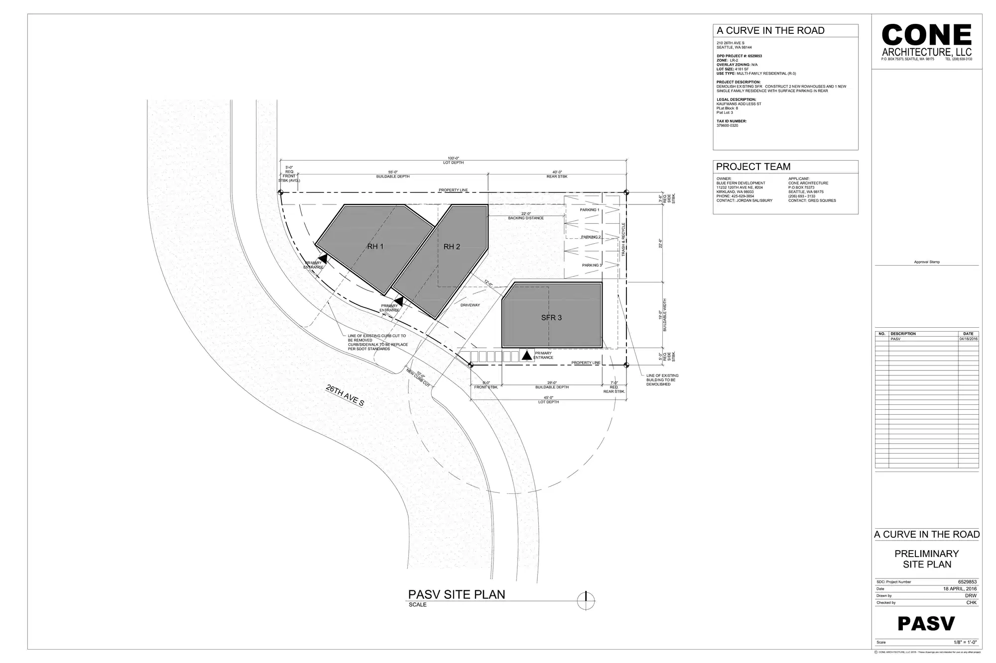 Site plan for 210 26th Ave S