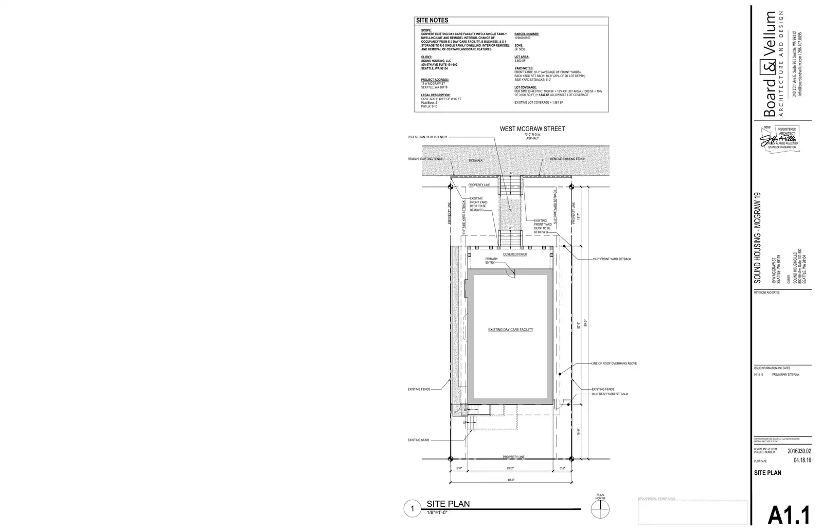 Site plan for 19 W Mcgraw St