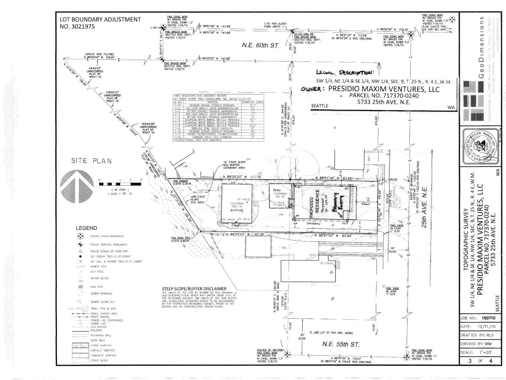 Site plan for 5731 25th Ave NE