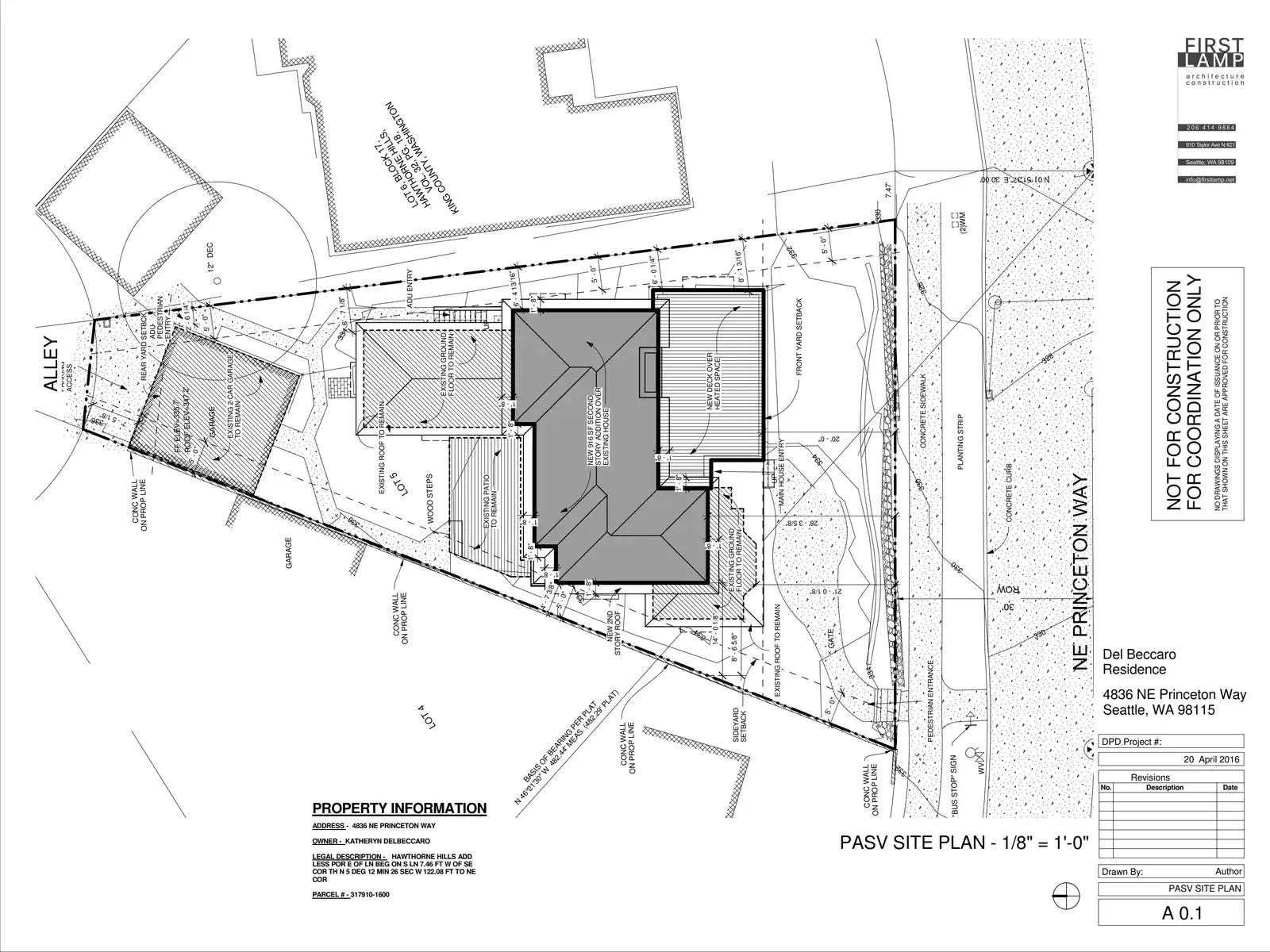 Site plan for 4836 NE Princeton Way