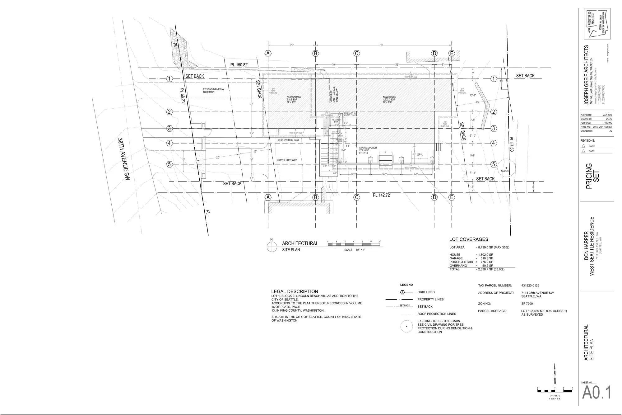 Site plan for 7114 38th Ave SW