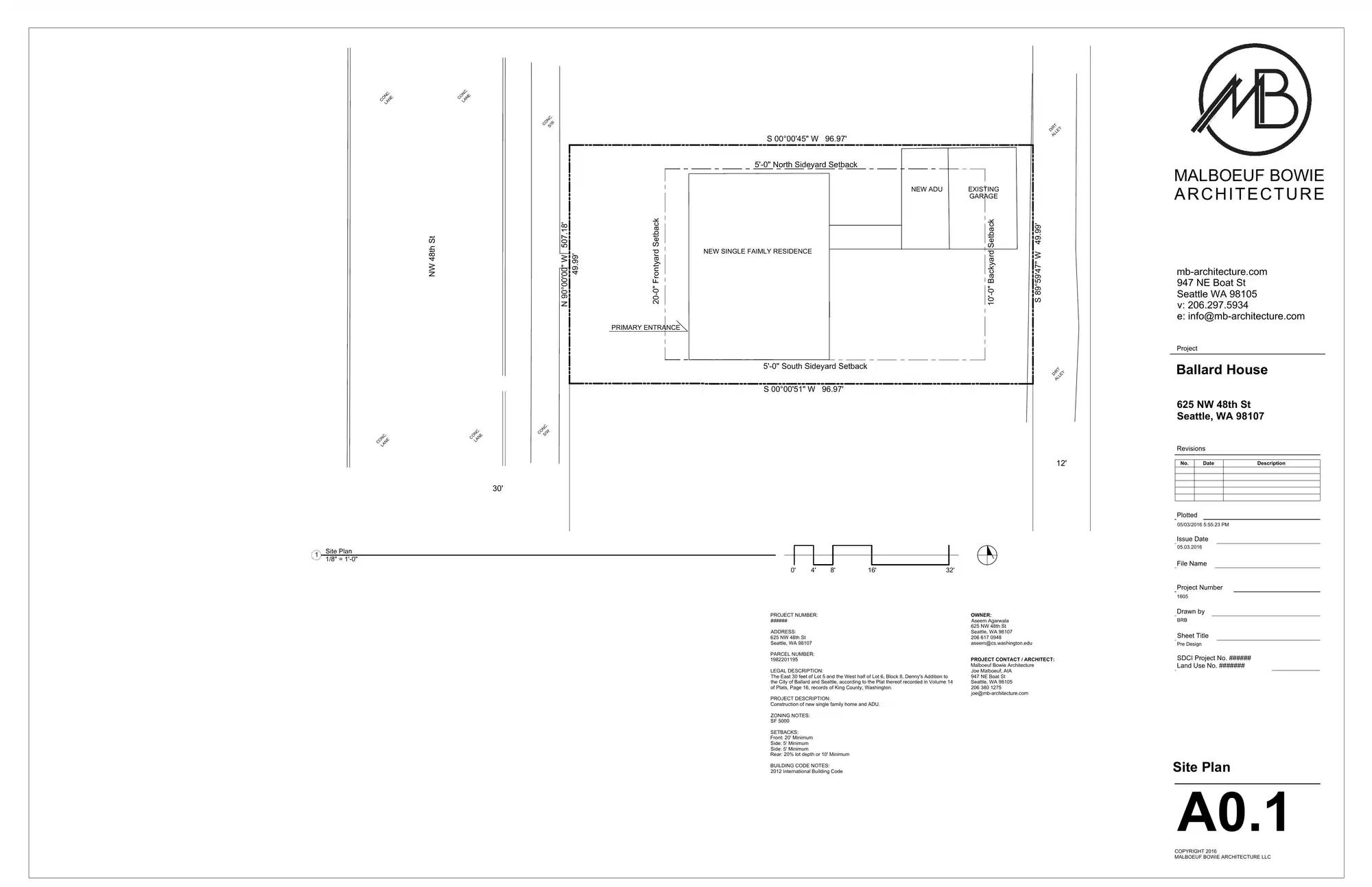 Site plan for 625 NW 48th St