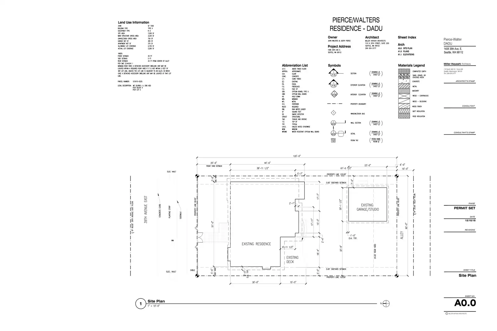 Site plan for 1408 39th Ave E