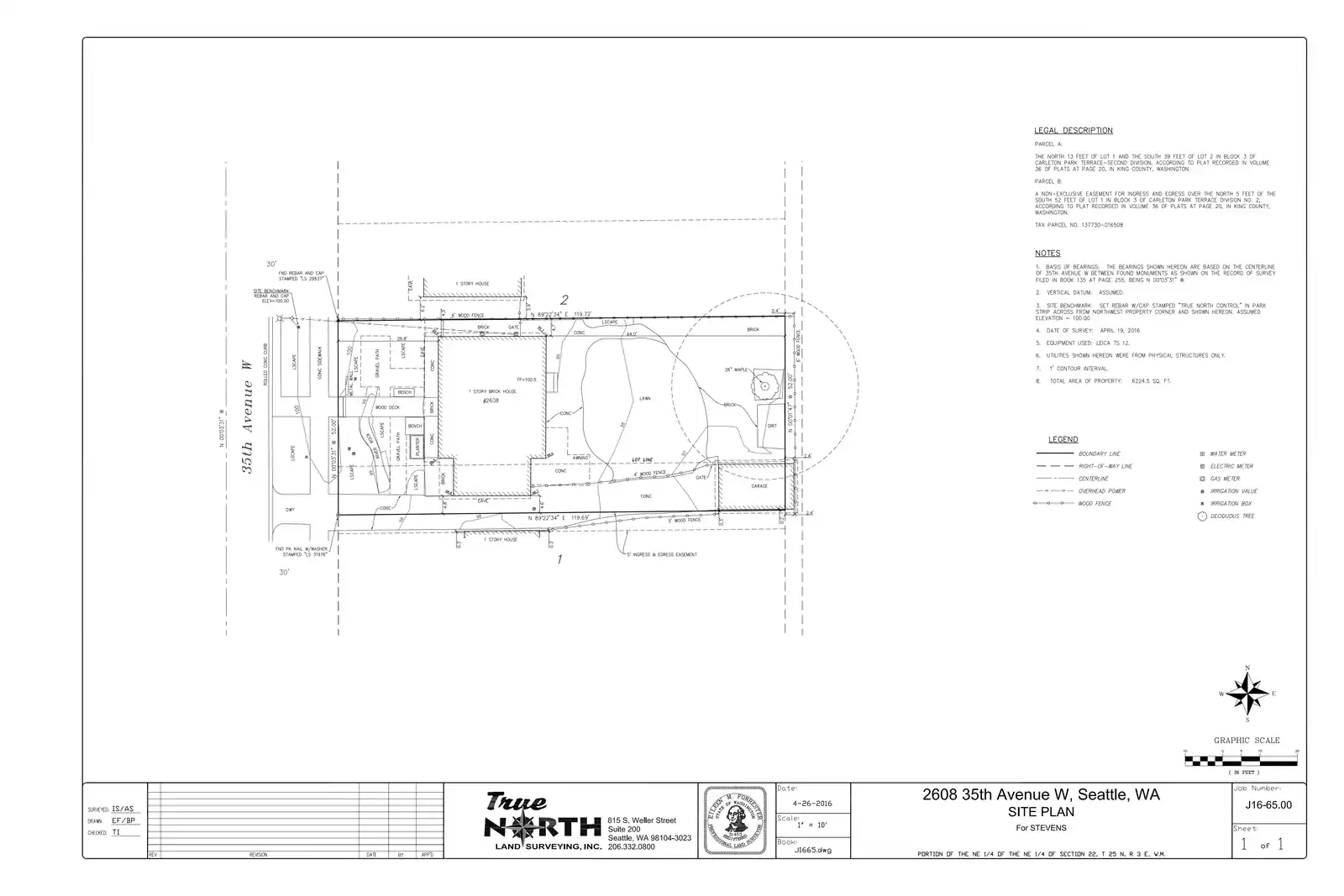 Site plan for 2608 35th Ave W