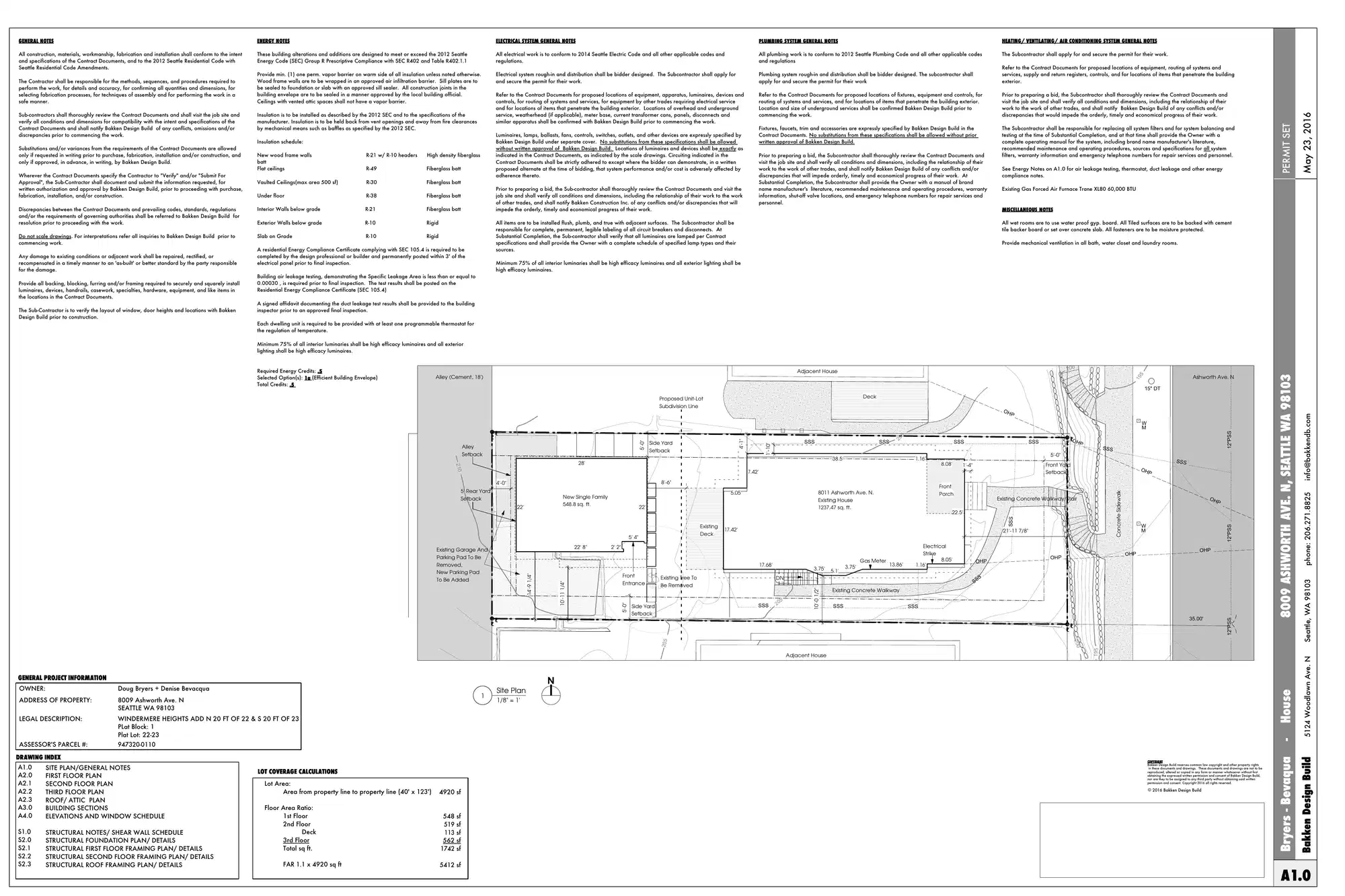 Site plan for 8009 Ashworth Ave N