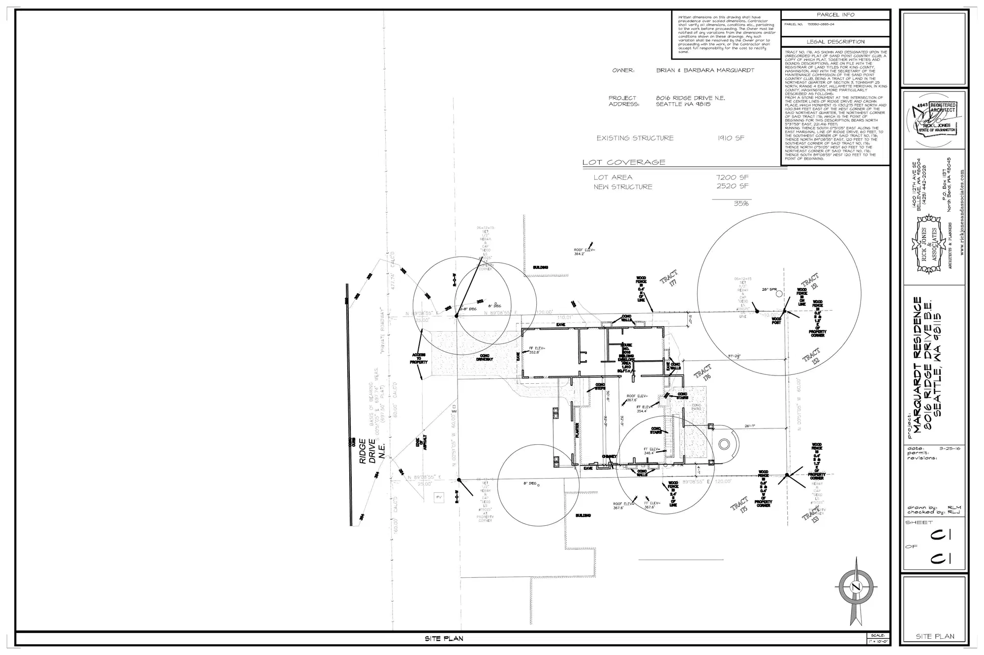Site plan for 8016 Ridge Dr NE