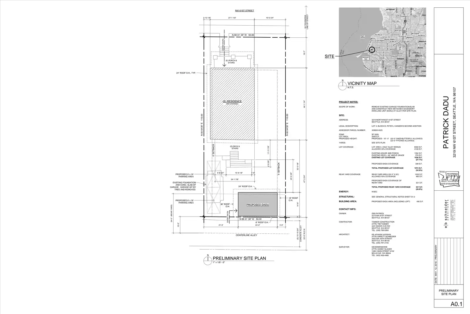 Site plan for 3219 NW 61st St